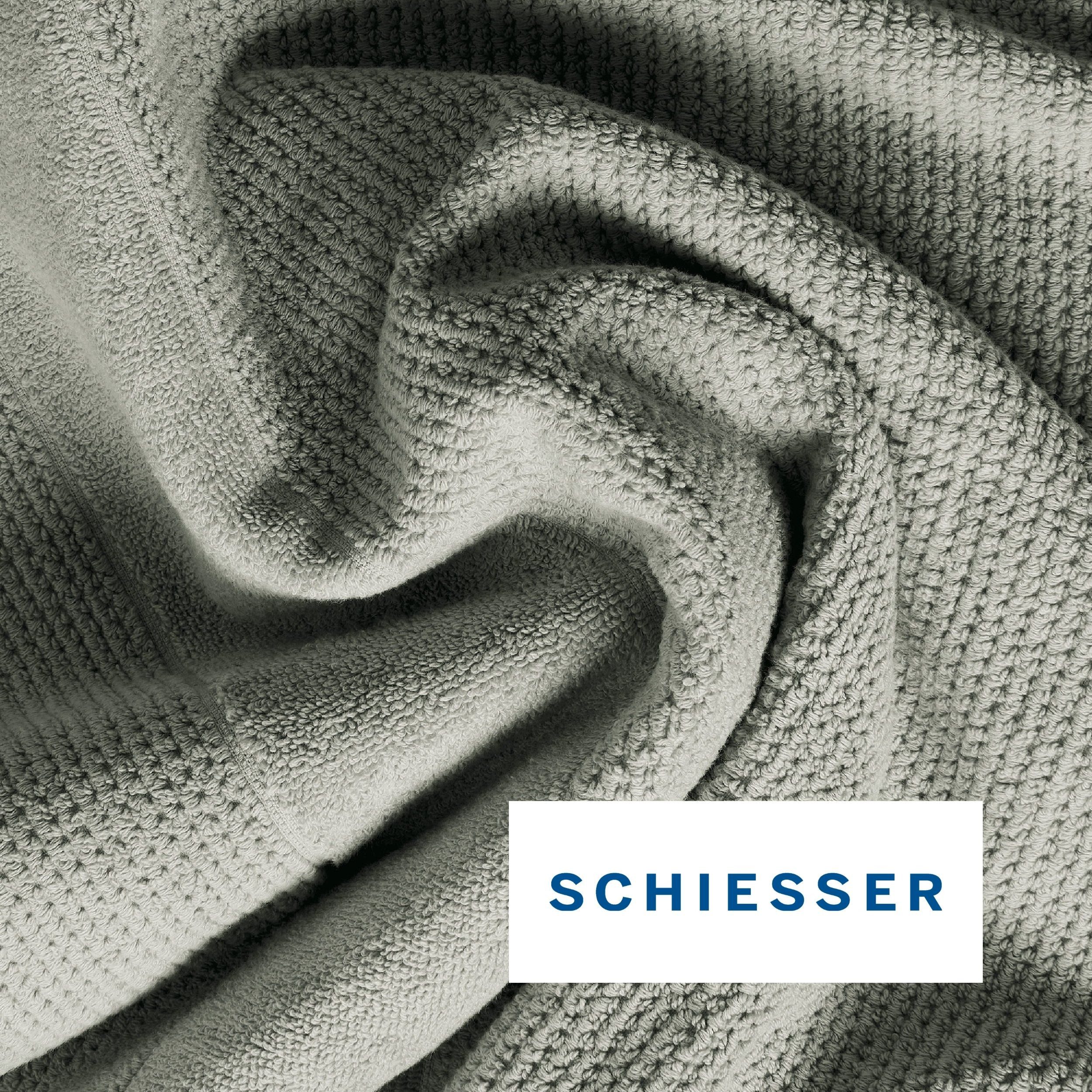 Schiesser Handtücher Turin aus 100% Baumwolle in dezenter Reiskornoptik, Frottier (Set, 4-St), OEKO-TEX® MADE IN GREEN – Bild 3 von 5