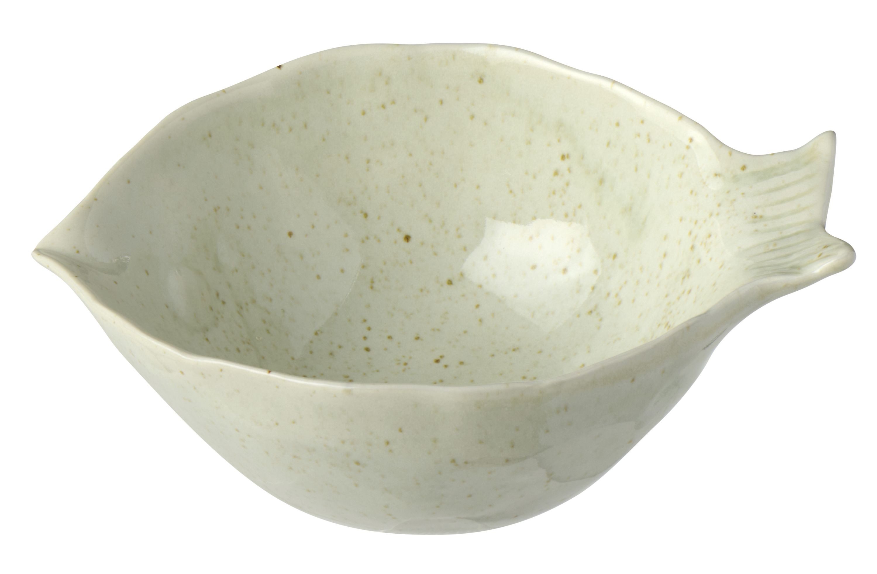 Ib Laursen Servierschale Ib Laursen - Schale Ocean White Fisch Fischform Lang 15,5 cm Weiß, Keramik