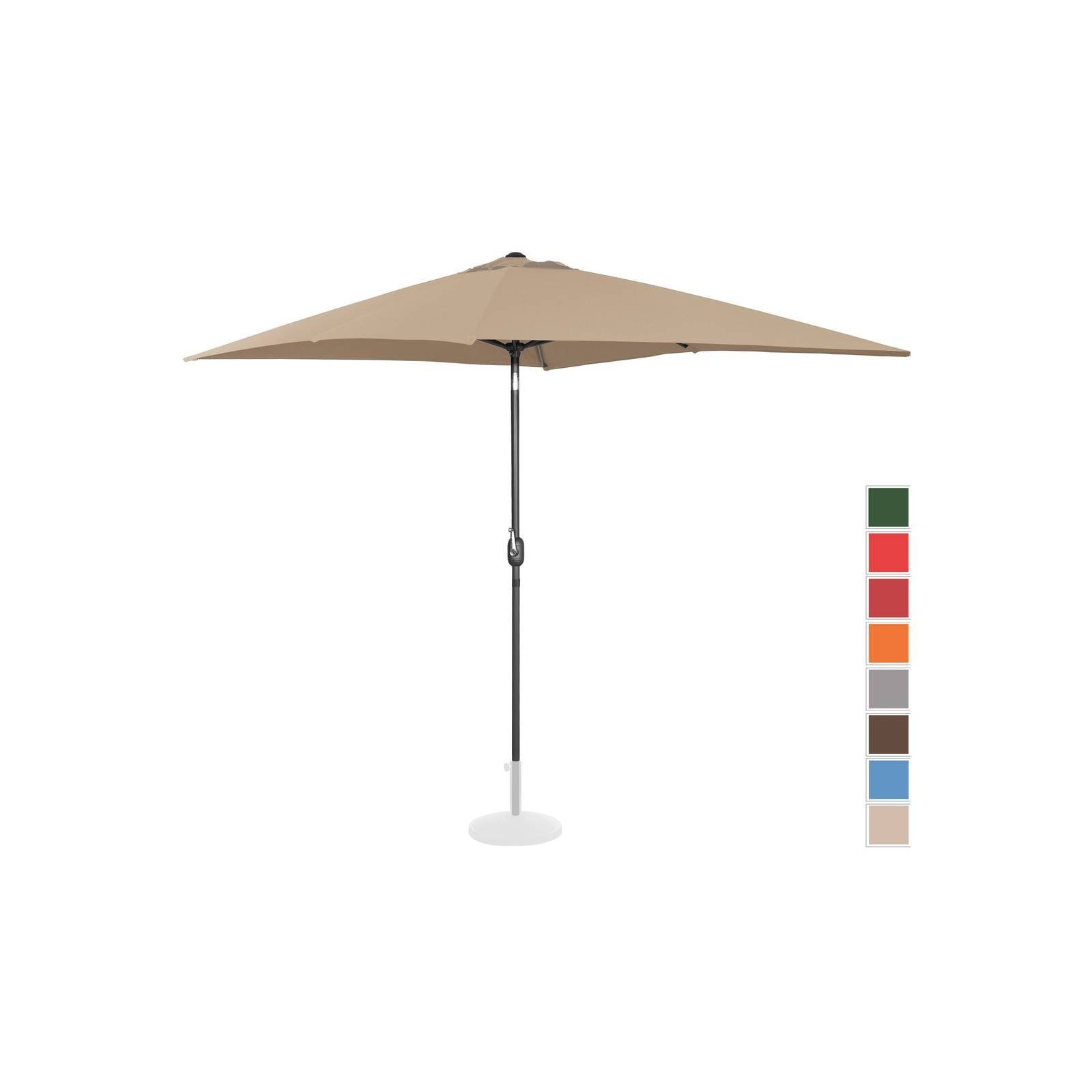 Uniprodo Sonnenschirm Sonnenschirm Groß Gartenschirm Taupe Rechteckig
