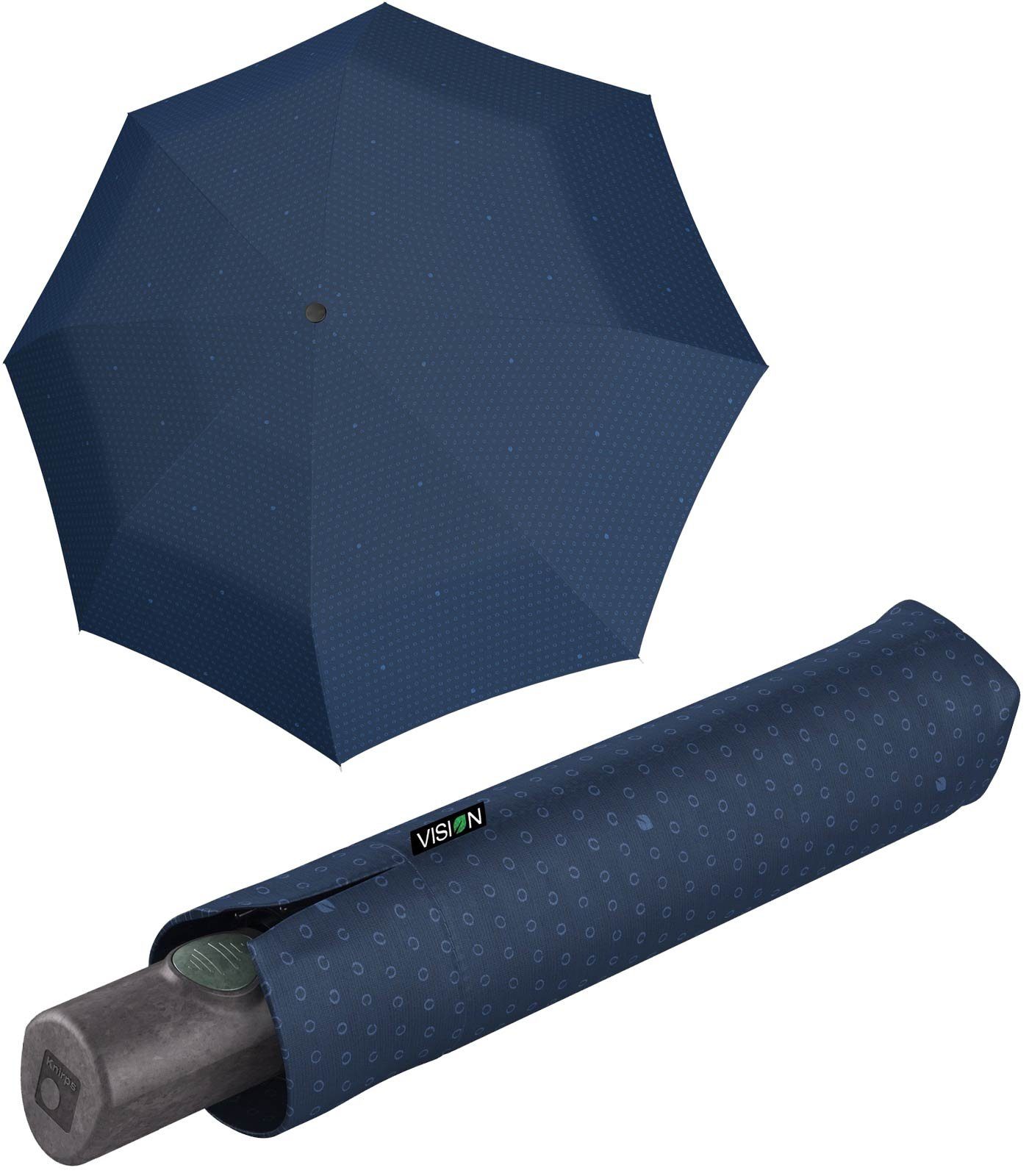 Günstig erhältlich Knirps® Taschenregenschirm nachhaltiger, stabiler Schirm und Herren, umweltfreundliche für Neuheit dunkelblau Damen die