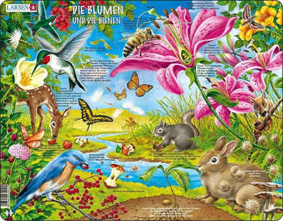 Media Verlag Puzzle Die Blumen und die Bienen (Kinderpuzzle), 99 Puzzleteile