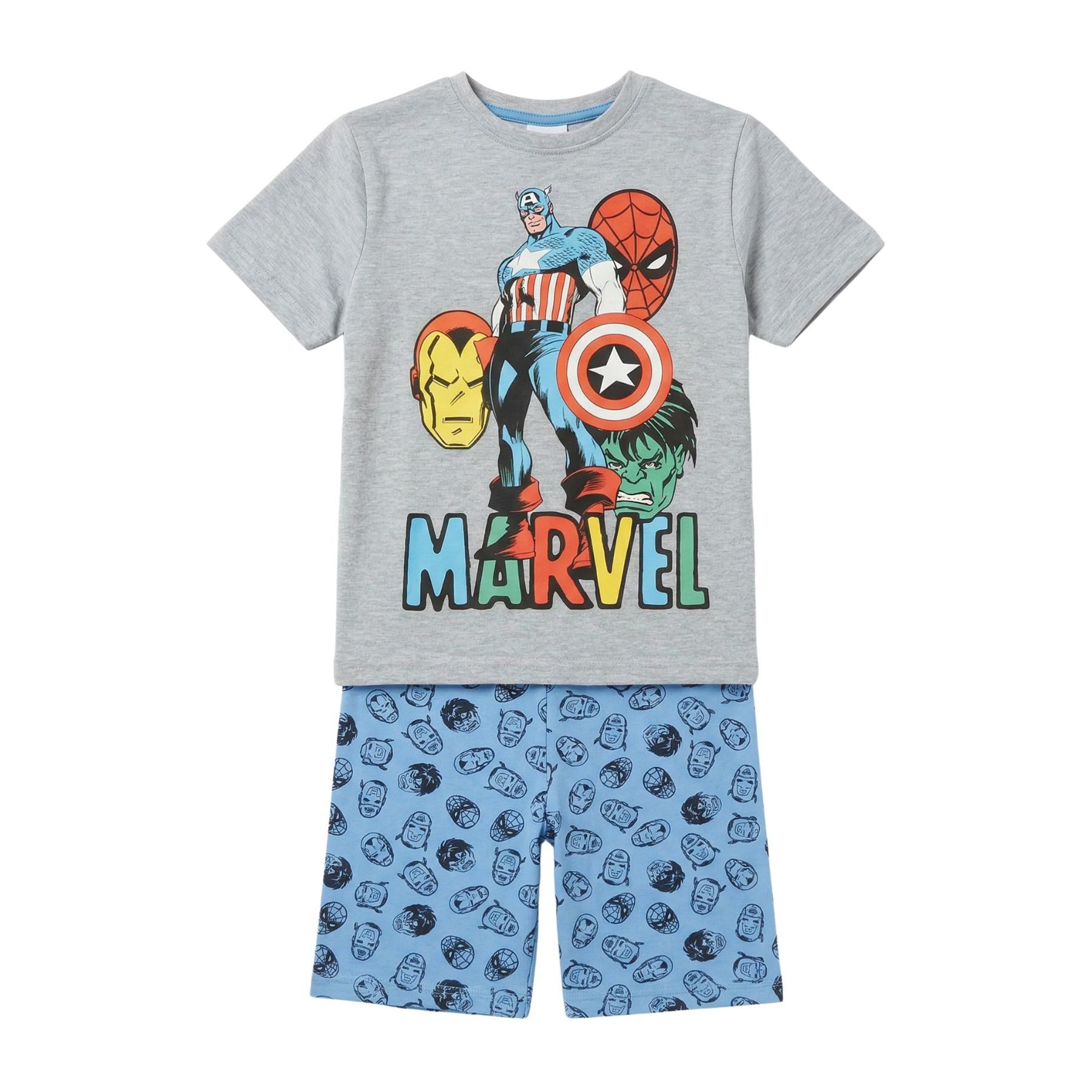 MARVEL Pyjama - Shirty Kinder Sommer Schlafanzug kurz Baumwolle Shirt Shorts (2 tlg)