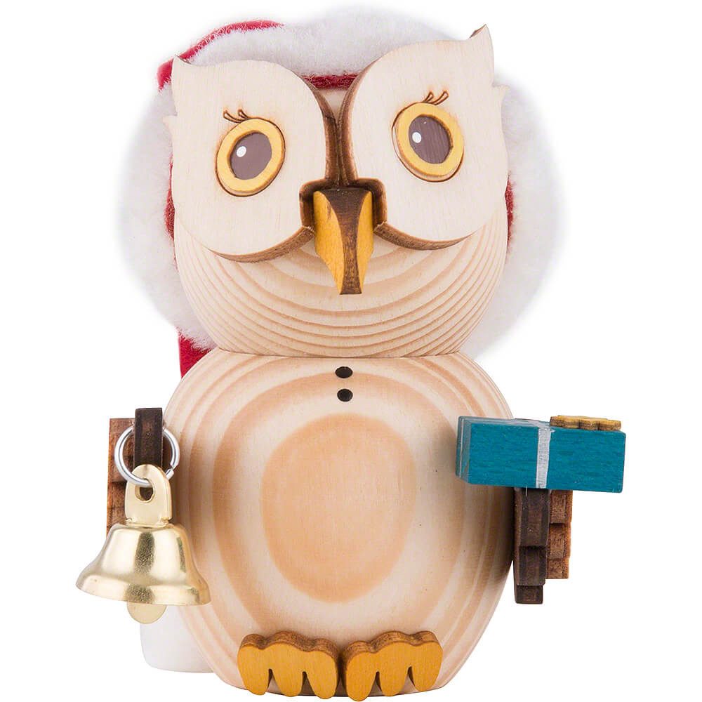 Kuhnert Dekofigur Mini-Eule Weihnachtsmann (7cm) von Drechslerei Kuhnert