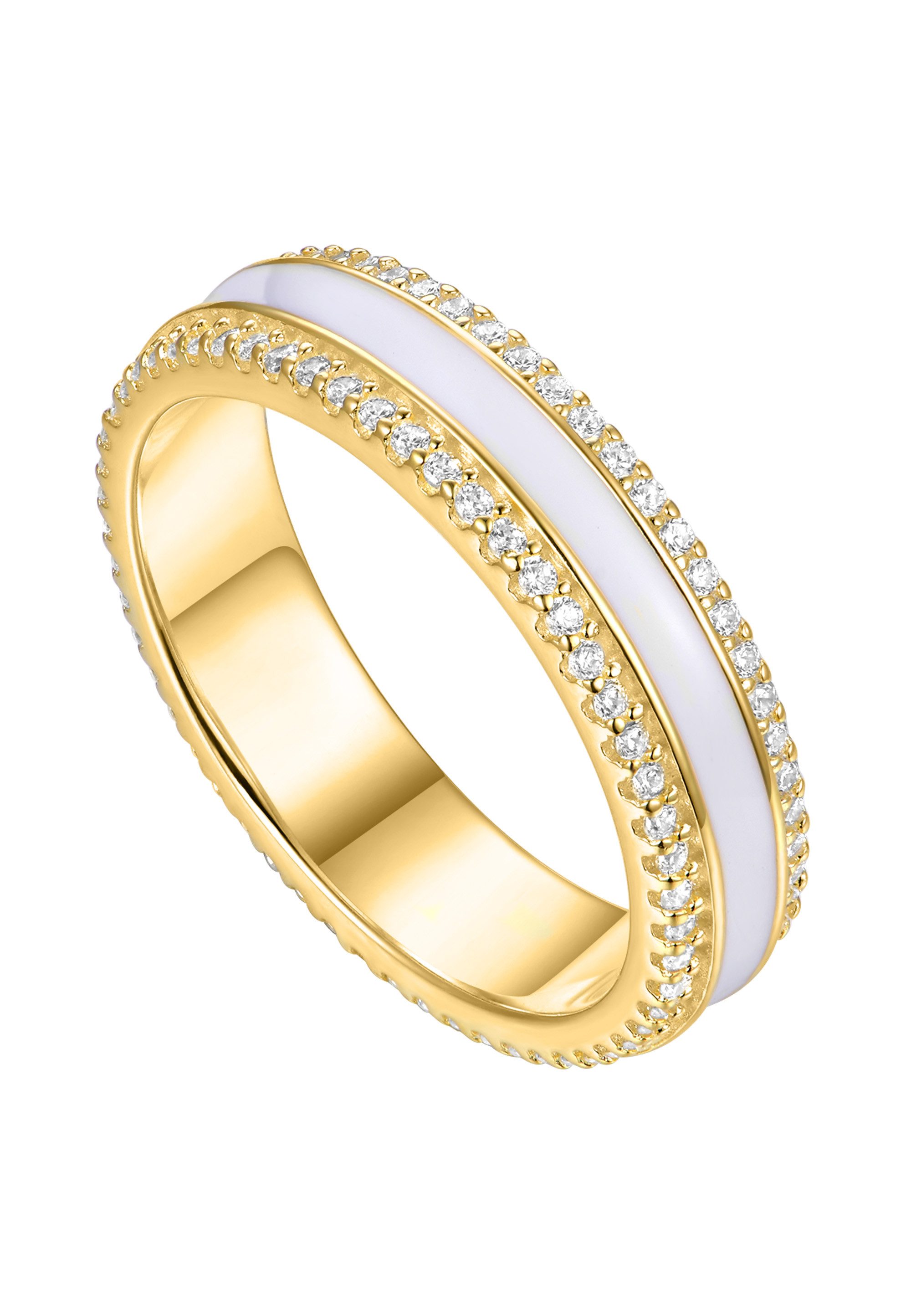 NANA KAY Fingerring Glamour Girl, mit farblosem Stein und Emaille