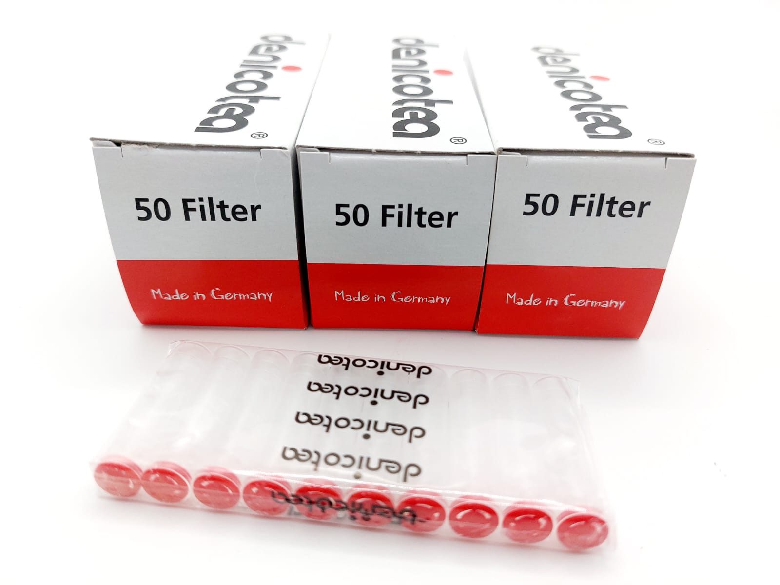 meytrade Aktivkohlefilter Denicotea Filter 3 x 50 Stück Zigaretten Spitzen Pfeife Zigarette, 150 Zigarettenspitzen