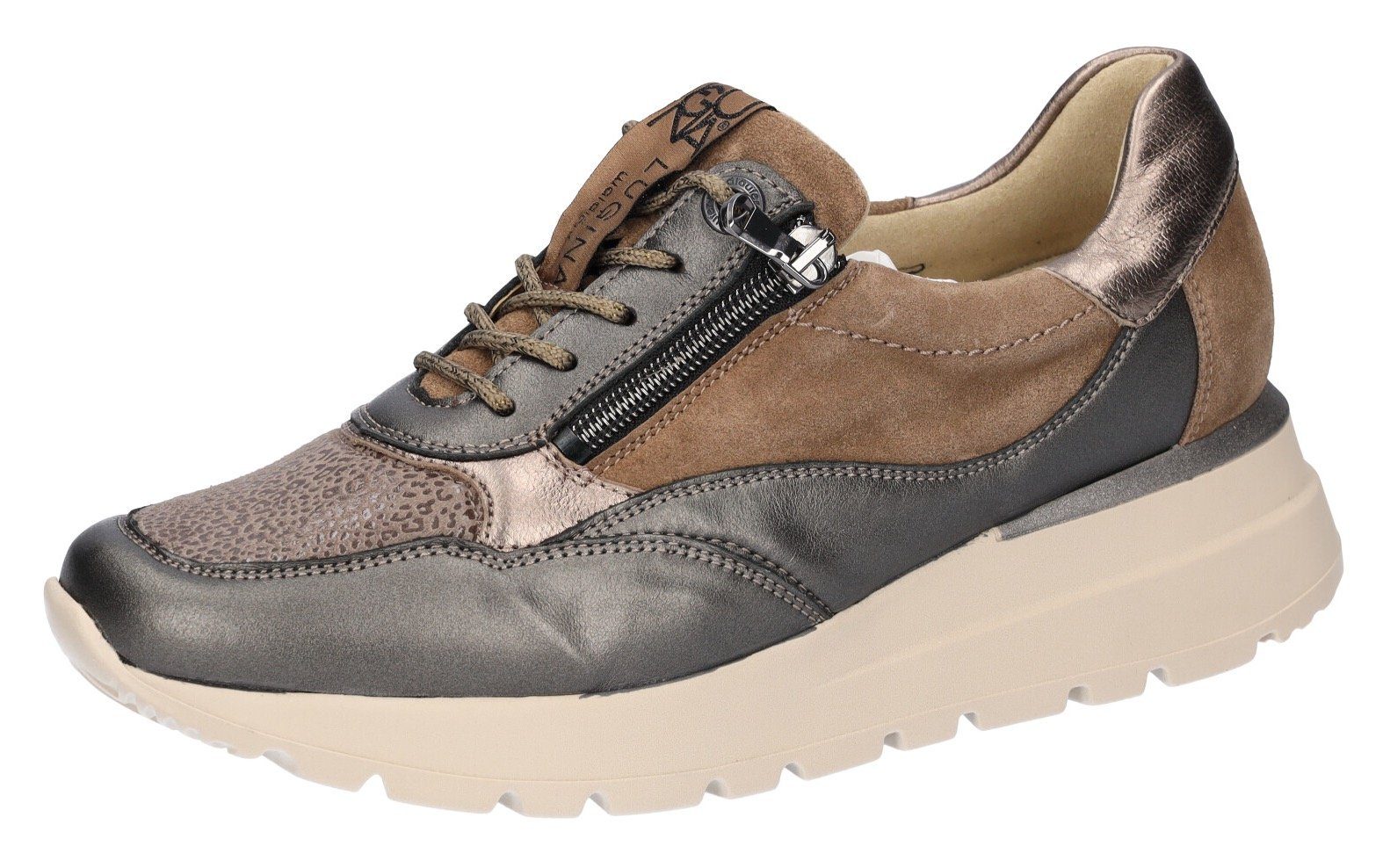 Waldläufer Metallic-Optik, Komfortweite Keilsneaker H mit H-Feli-Soft