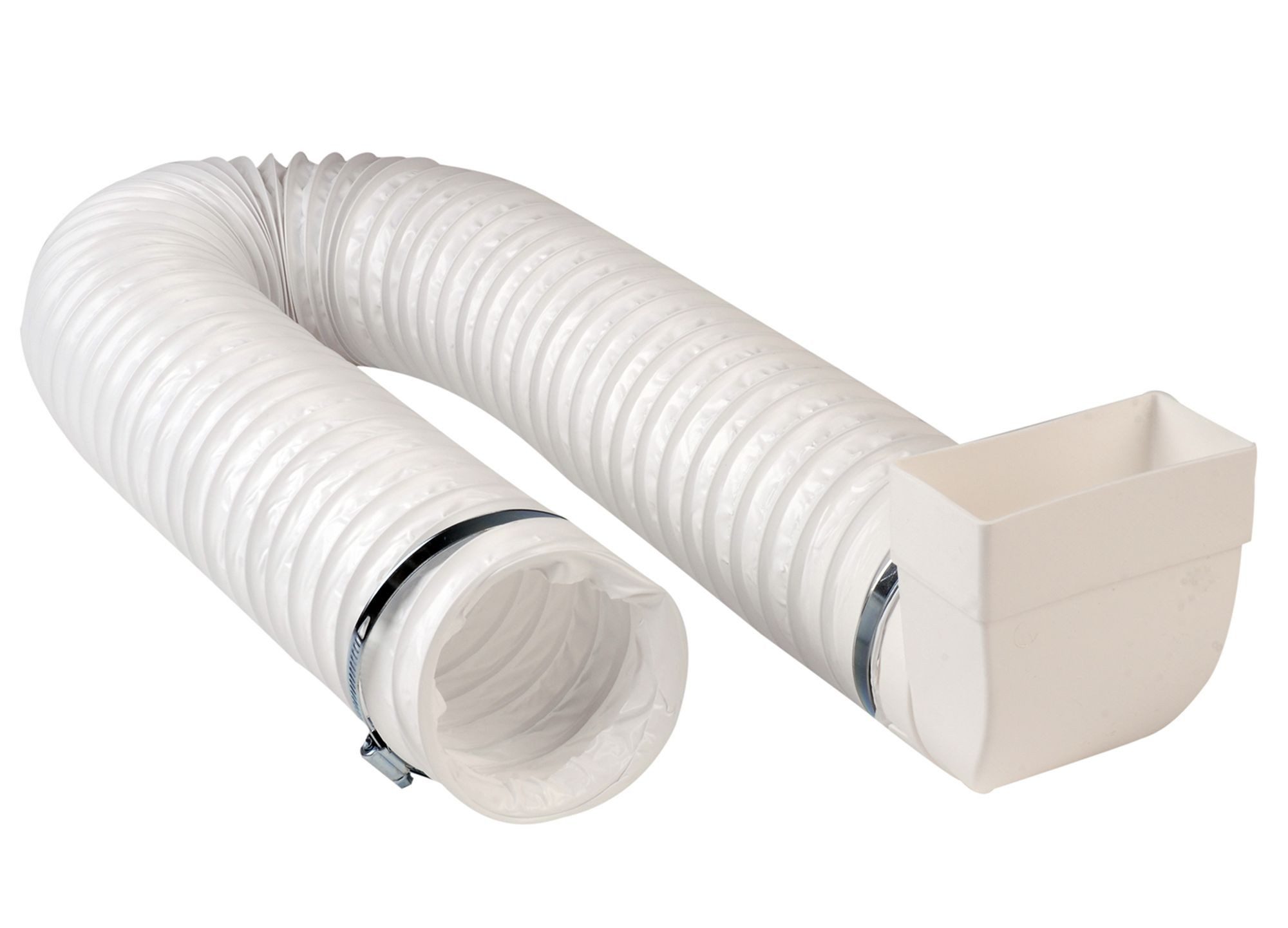 Wallair Montagezubehör Dunstabzugshaube Flachkanal 110x54mm auf Ø 100mm Adapter Umlenkstück 50cm Flexschlauch (1 St)