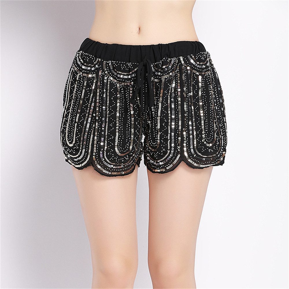 AFAZ New Trading UG Shorts Modische Sommer-Shorts mit glänzendem elastischem Bund für Damen (1-tlg)