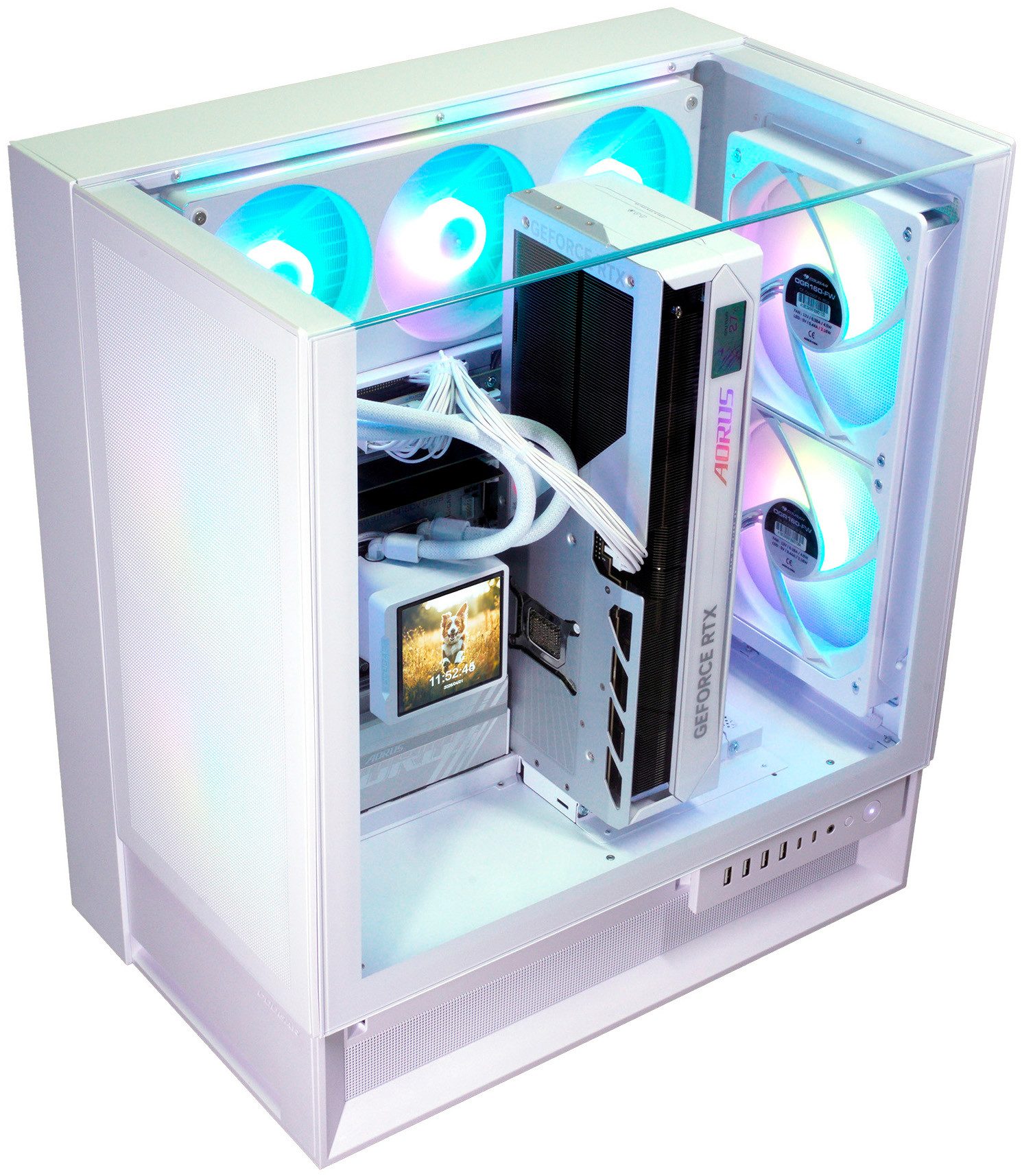 Cougar OmnyX Gaming-PC (AMD Ryzen 7 9850X3D, RTX 5090, 64 GB RAM, 2000 GB SSD, Wasserkühlung, Windows 11, DDR5 RAM, Wasserkühlung)