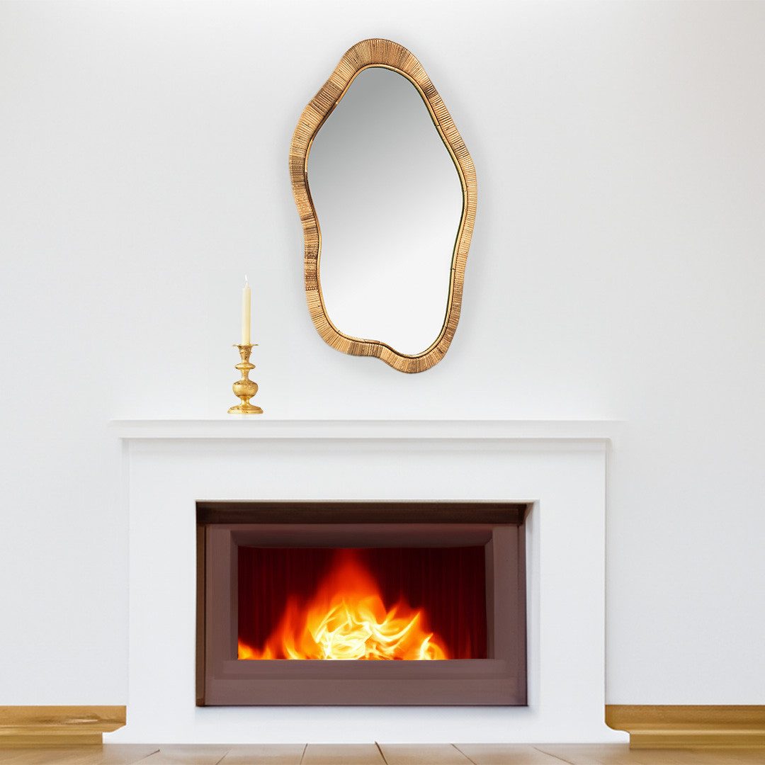 Kobolo Dekoobjekt Spiegel Wandspiegel LENI Rattan, aus natürlchem Rattan günstig online kaufen