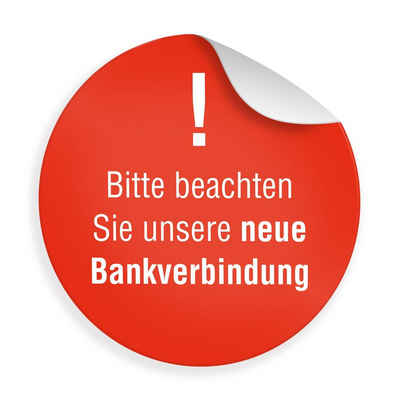itenga Etiketten 24 x itenga Sticker „Hinweis Bankverbindung“ (Motiv 46)