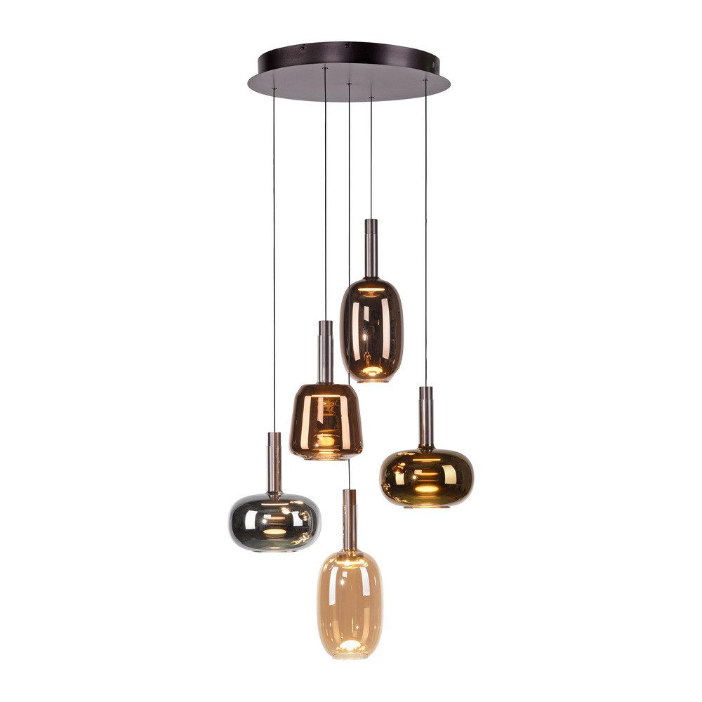 Paul Neuhaus LED Pendelleuchte LED Pendellampe IRID, dimmbar, Memoryfunktion, höhenverstellbar, 5x LED Board 9W, warmweiß, manuell höhenverstellbar, stufenlos dimmbar, Memoryfunktion
