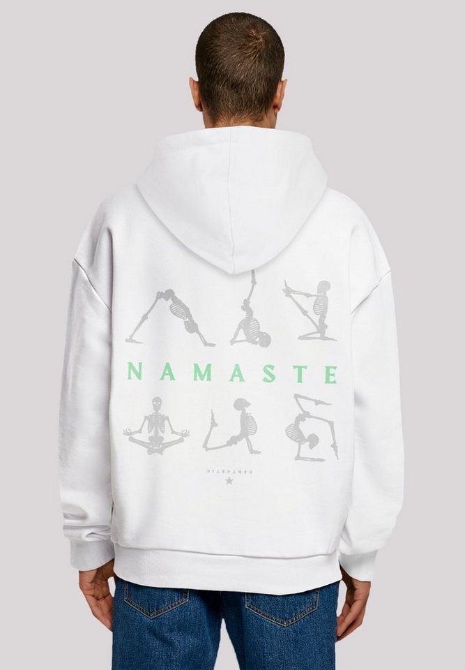 F4NT4STIC Hoodie Namaste Yoga Skelett Halloween Print, Ultra bequemer  schwerer Baumwollstoff