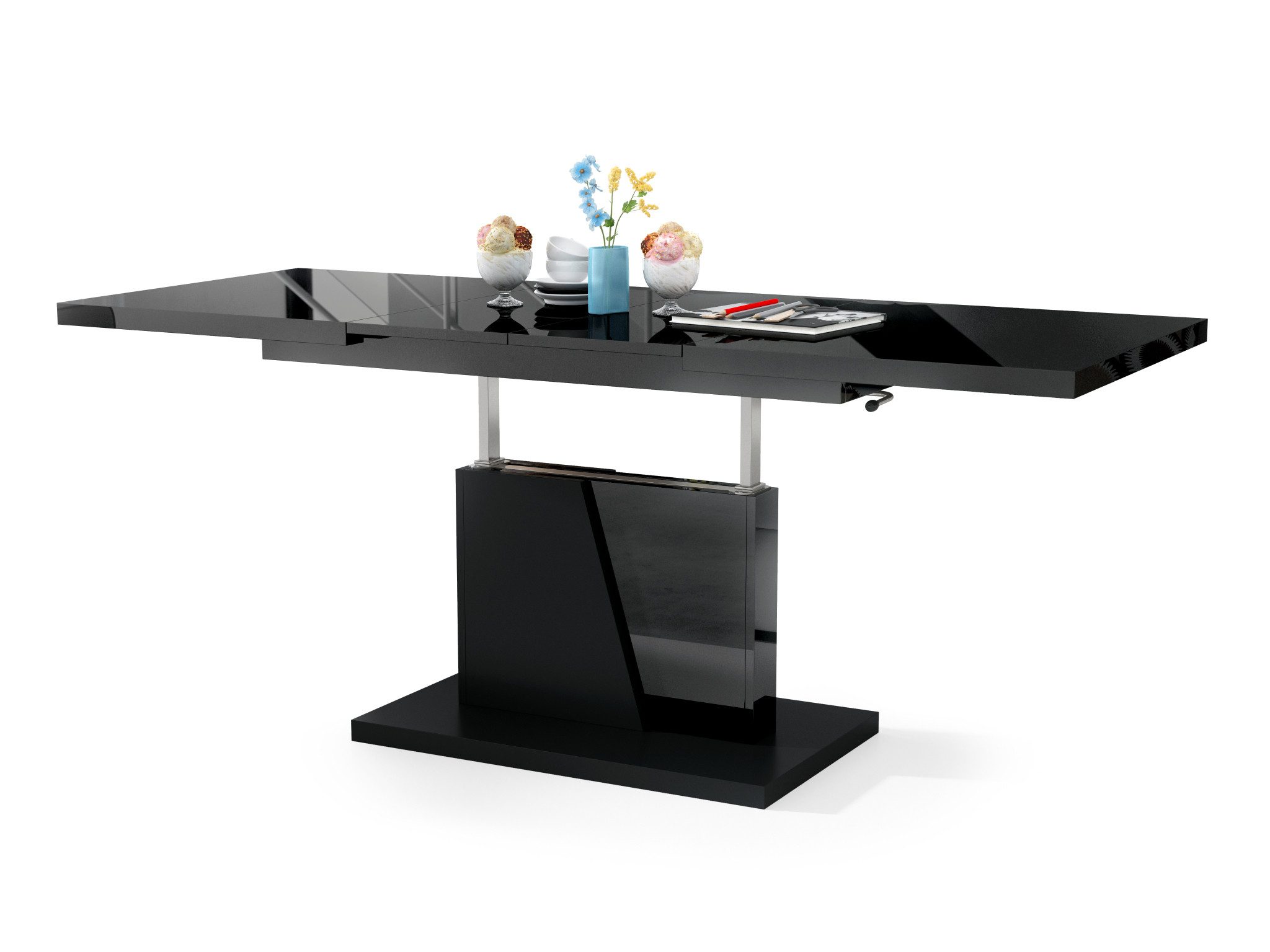 Mazzoni Couchtisch Grand Noir Schwarz Hochglanz günstig online kaufen