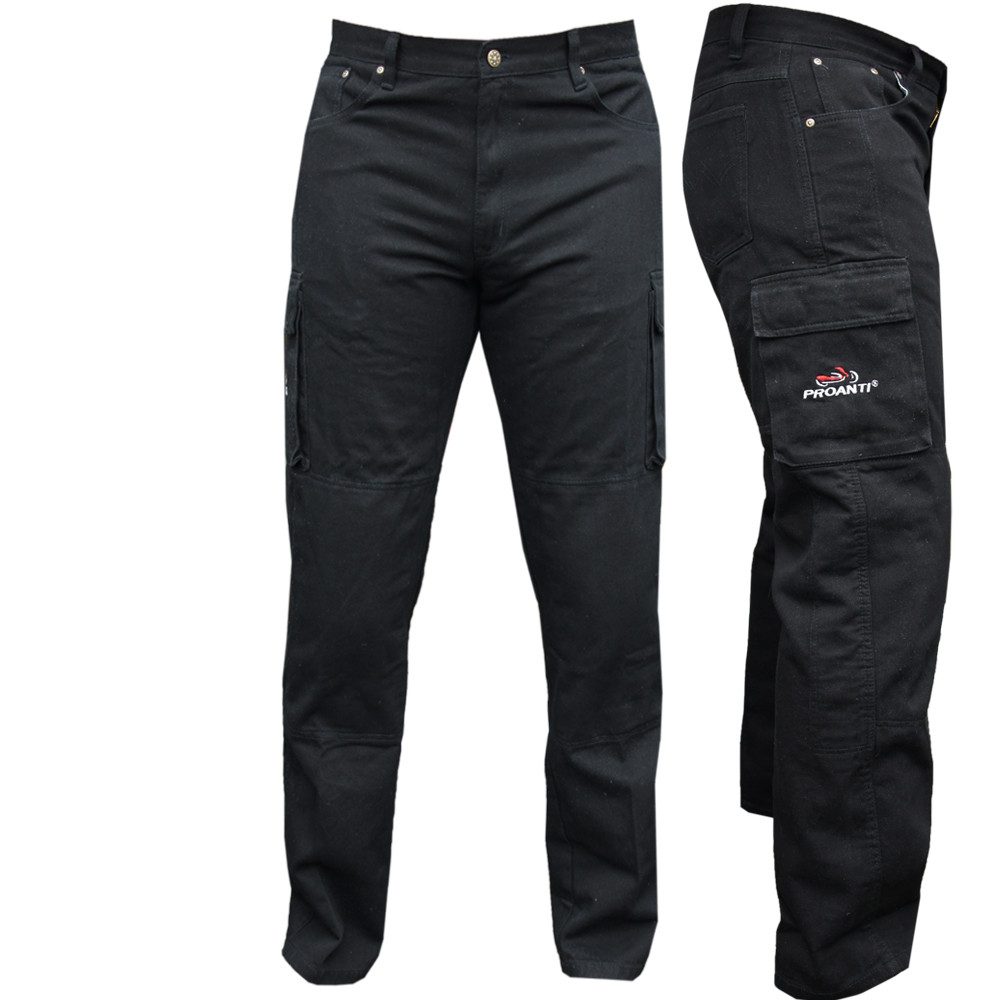 PROANTI Motorradhose Motorrad Aramid Jeans Hose mit Protektoren – Stylische Bikerhose