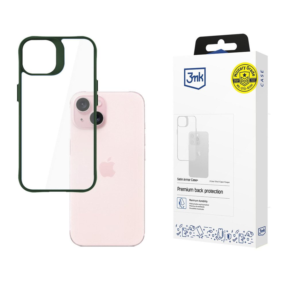 3MK Smartphone-Hülle Handyhülle Panzerhülle Schutzhülle, Panzerhülle, Shock-Pocket, Kantenschutz, satinierter Rahmen