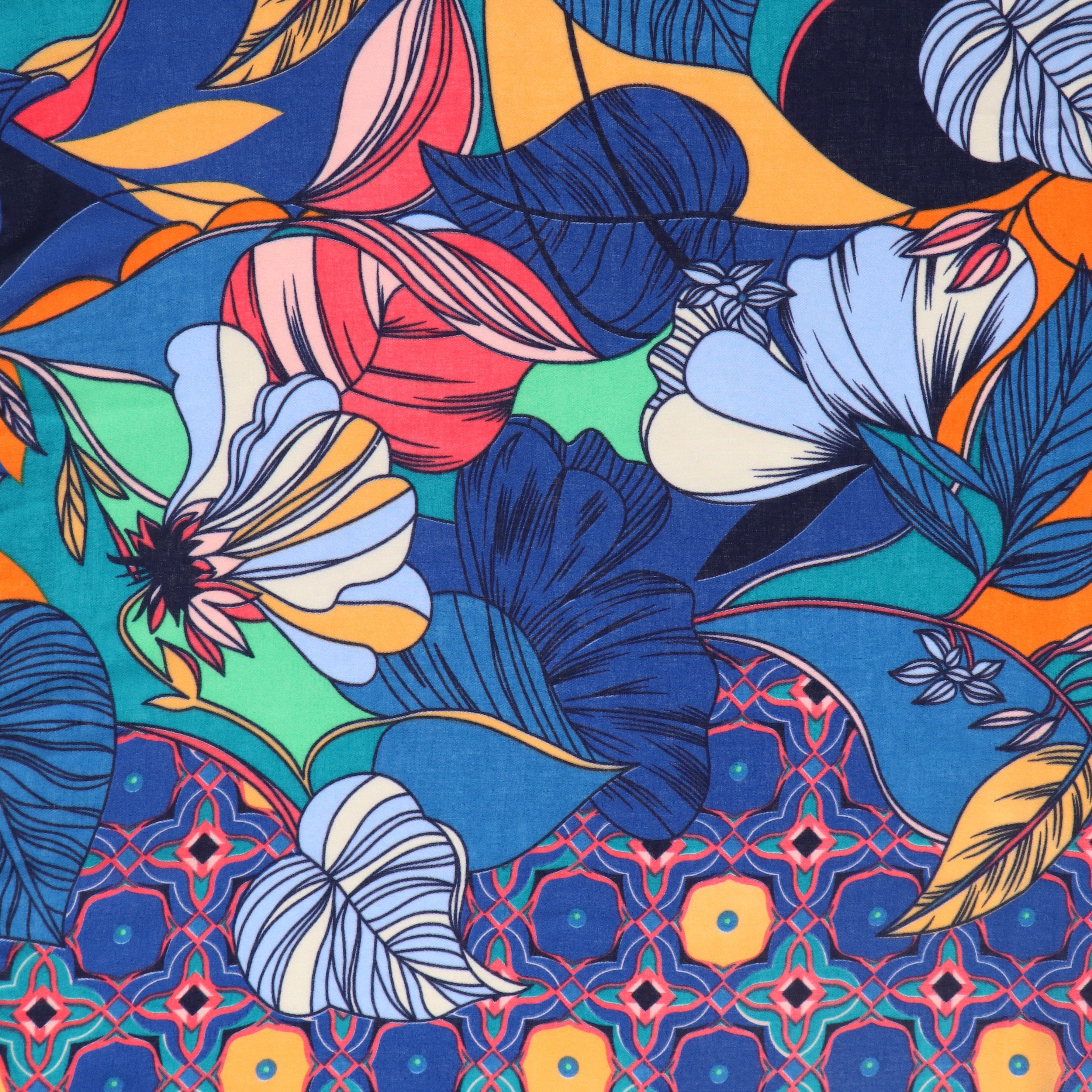 halsüberkopf Accessoires Modetuch Tuch Lovely Garden, mit Tasseln günstig online kaufen