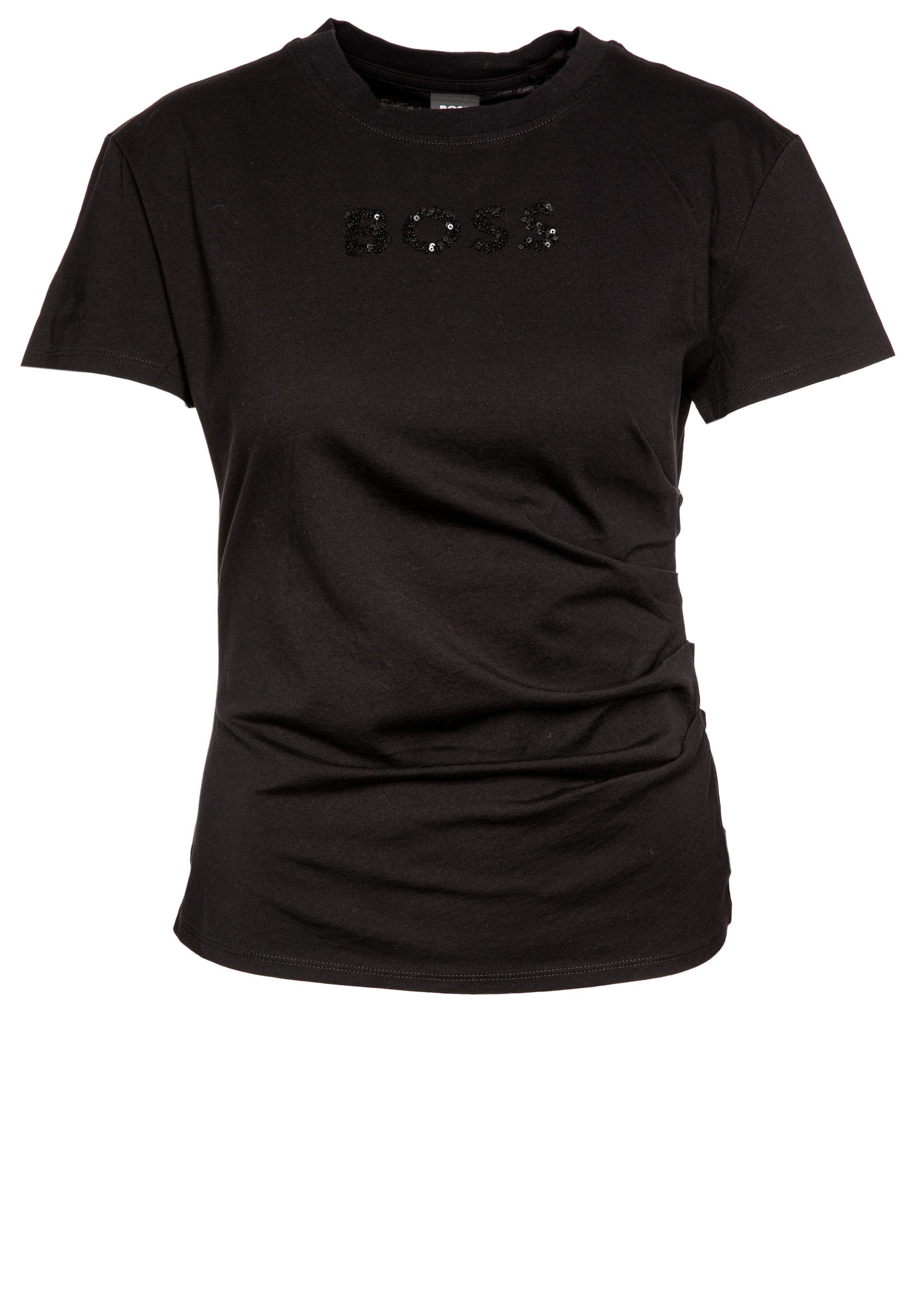 BOSS T-Shirt Epka mit Pailetten-Logo (1-tlg) günstig online kaufen