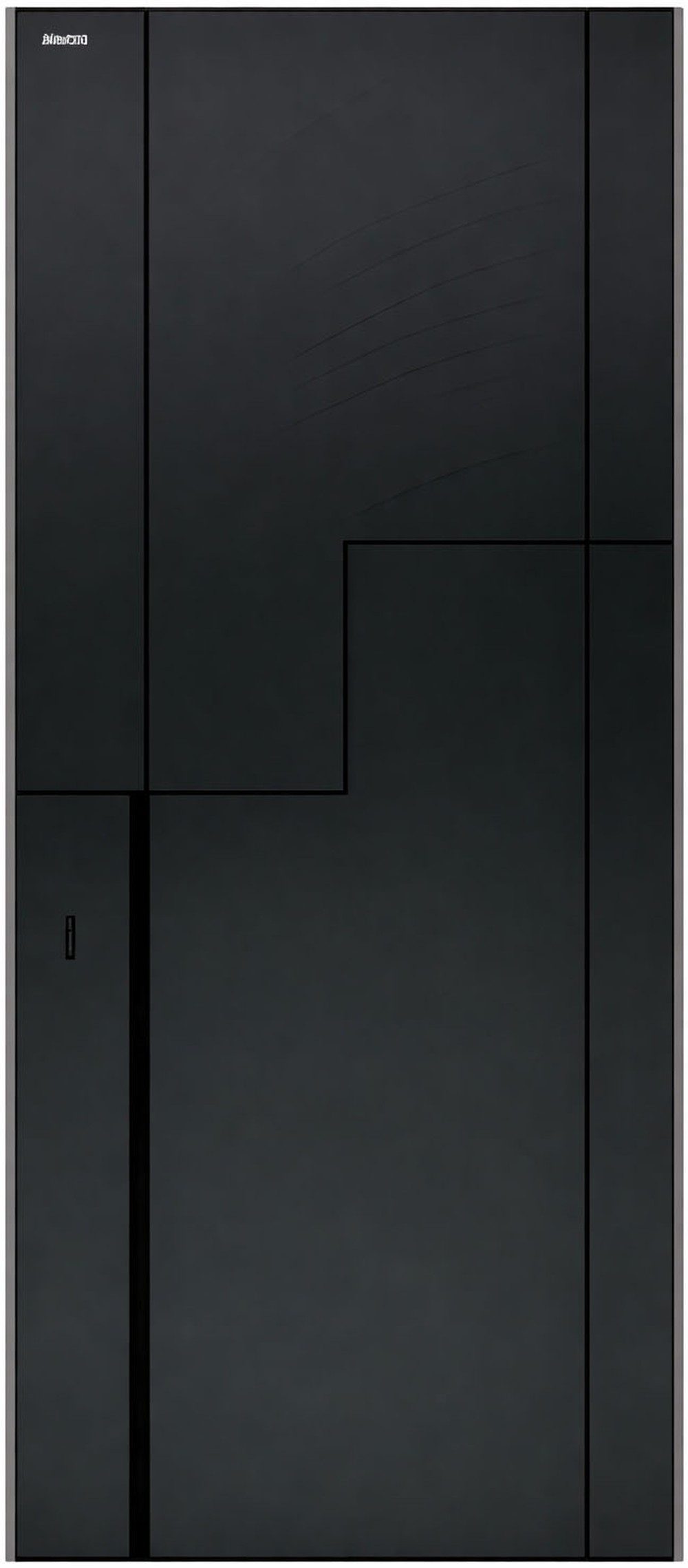 Xlmoebel Zimmertür Elegante schwarze Aluminium-Drehtür mit Einbruchschutz, Made in Europa