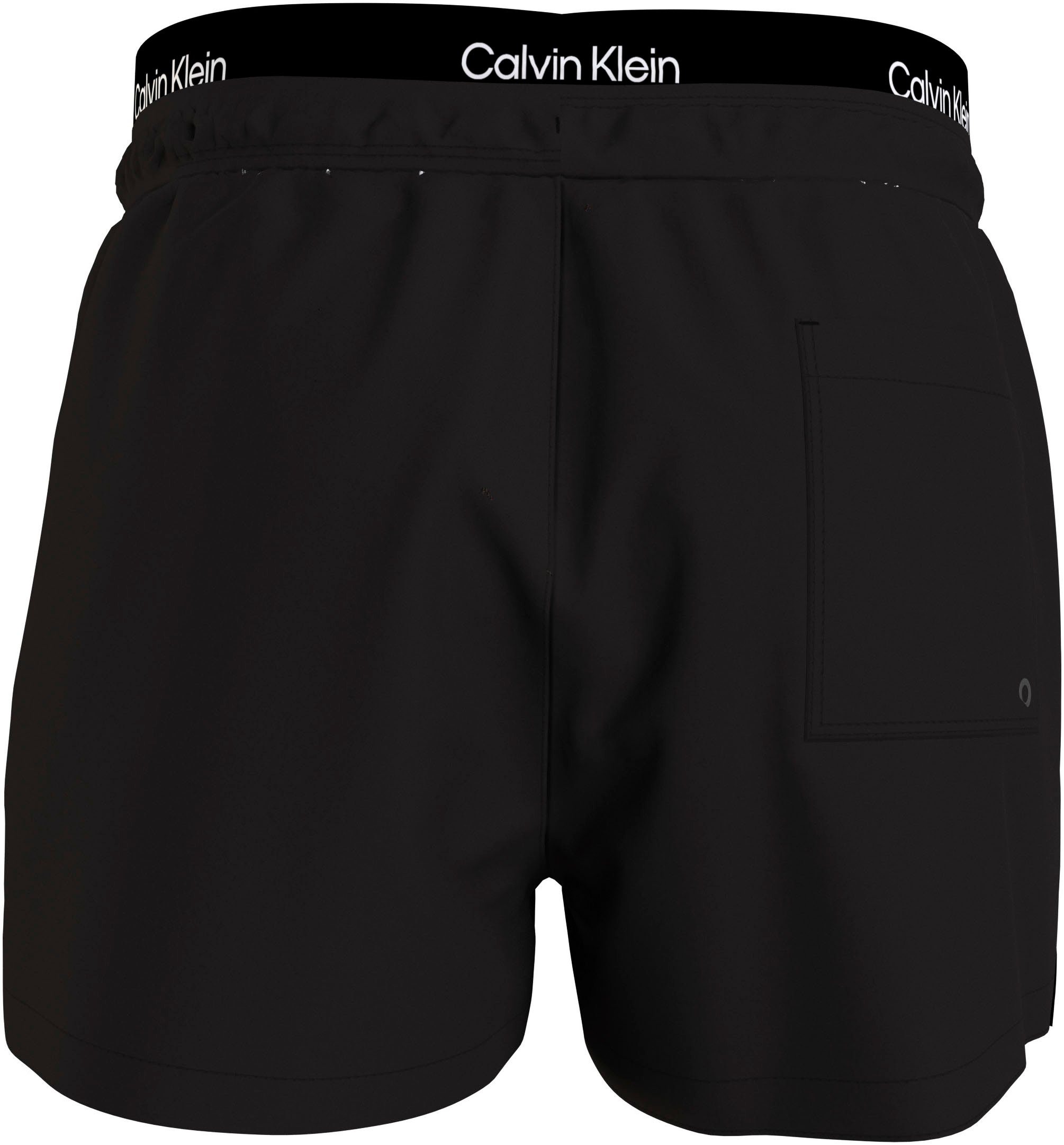 Calvin Klein Swimwear Badeshorts SHORT doppeltem Bund DOUBLE WB mit