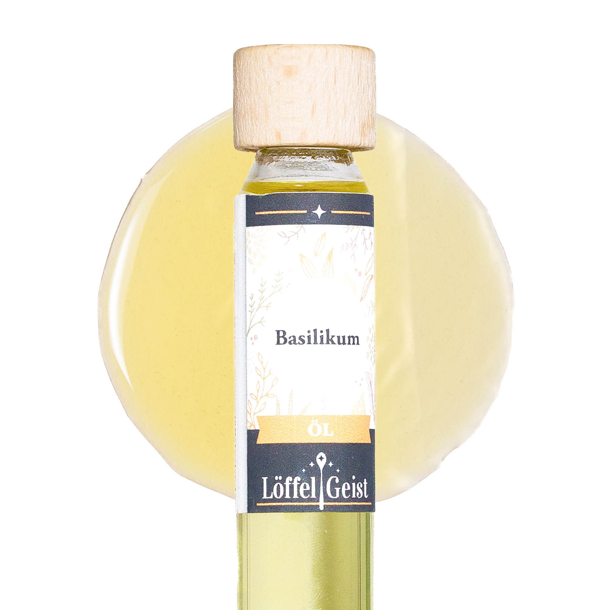 Löffelgeist Speiseöl Basilikum Öl (50ml im praktischen Dosierglas)