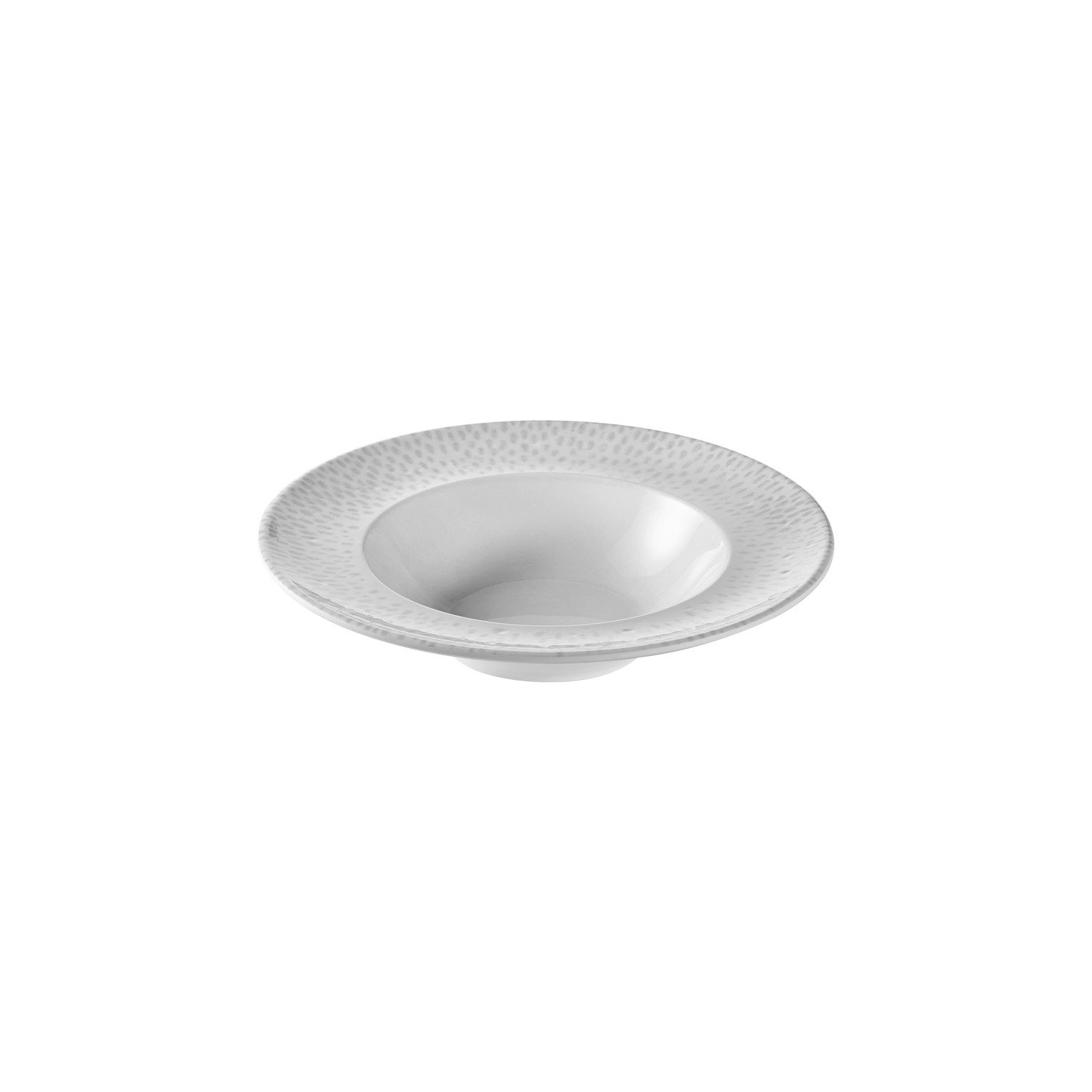 APS Teller FOOTMARK, (1 St), Ø 26,5 cm, H: 5,5 cm, Melamin, weiß/grau, Spiegel: Ø 16,5 cm, 0,5l