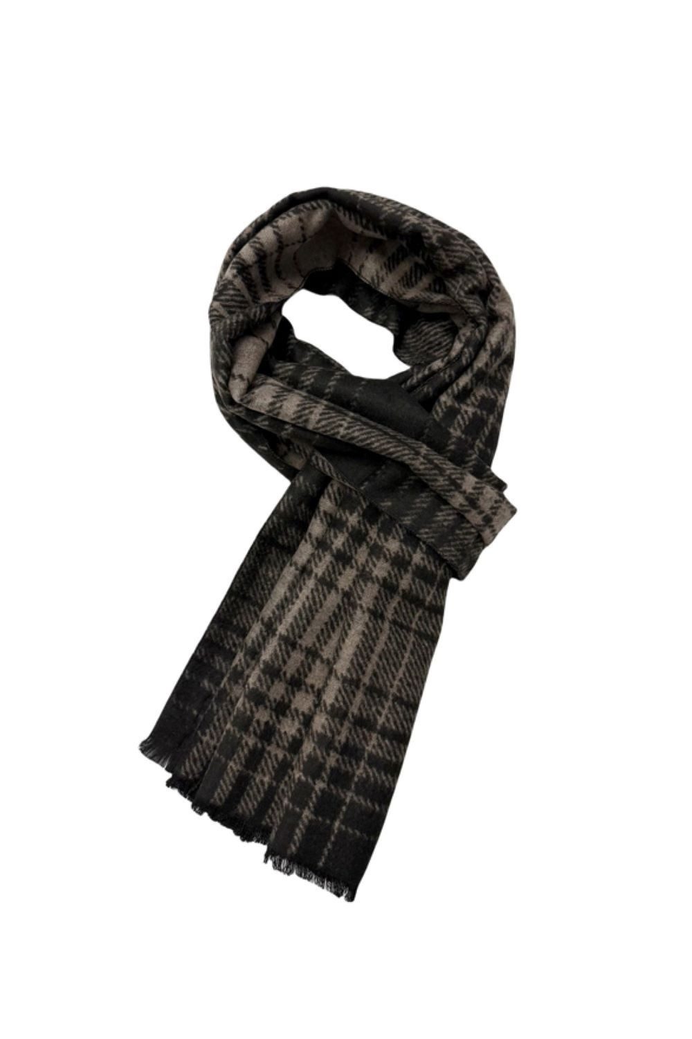 Fashion Scarf World Modeschal Karierter Wendeschal mit Fransen – ideal für Herren und Unisex Looks, Zeitloses Design, das fast jedem Stil entspricht