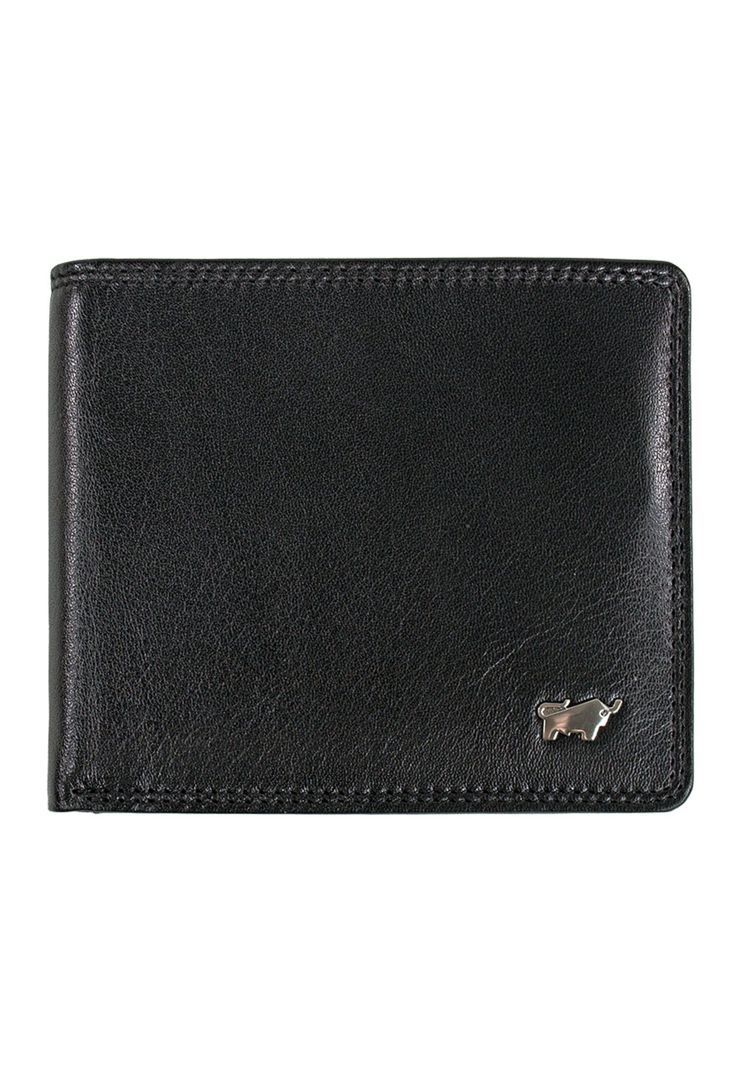 Braun Büffel Geldbörse GOLF SECURE Kartenbörse 8CS schwarz, mit 8 Kartenfächern und RFID-Schutz