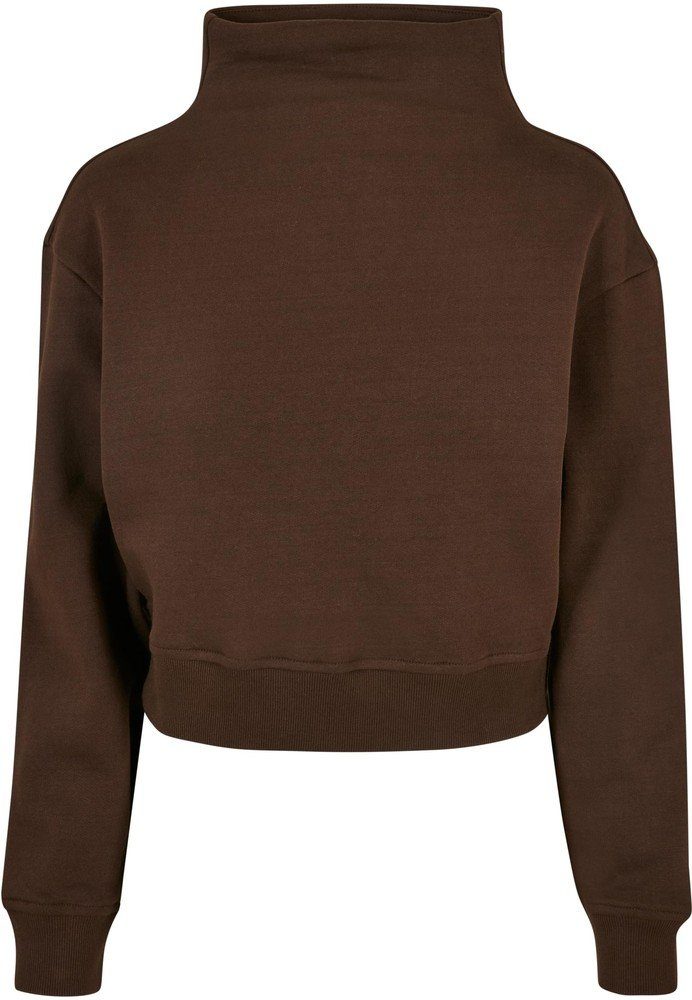 Sweatshirt Ladies Organic Short High Neck Crew Frauen Pullover