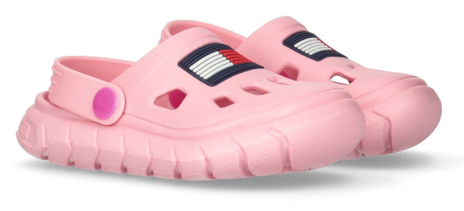 Tommy Hilfiger FLAG COMFY SANDAL FUCHSIA/PINK Badeschuh mit schwenkbarem Fersenriemchen rosa