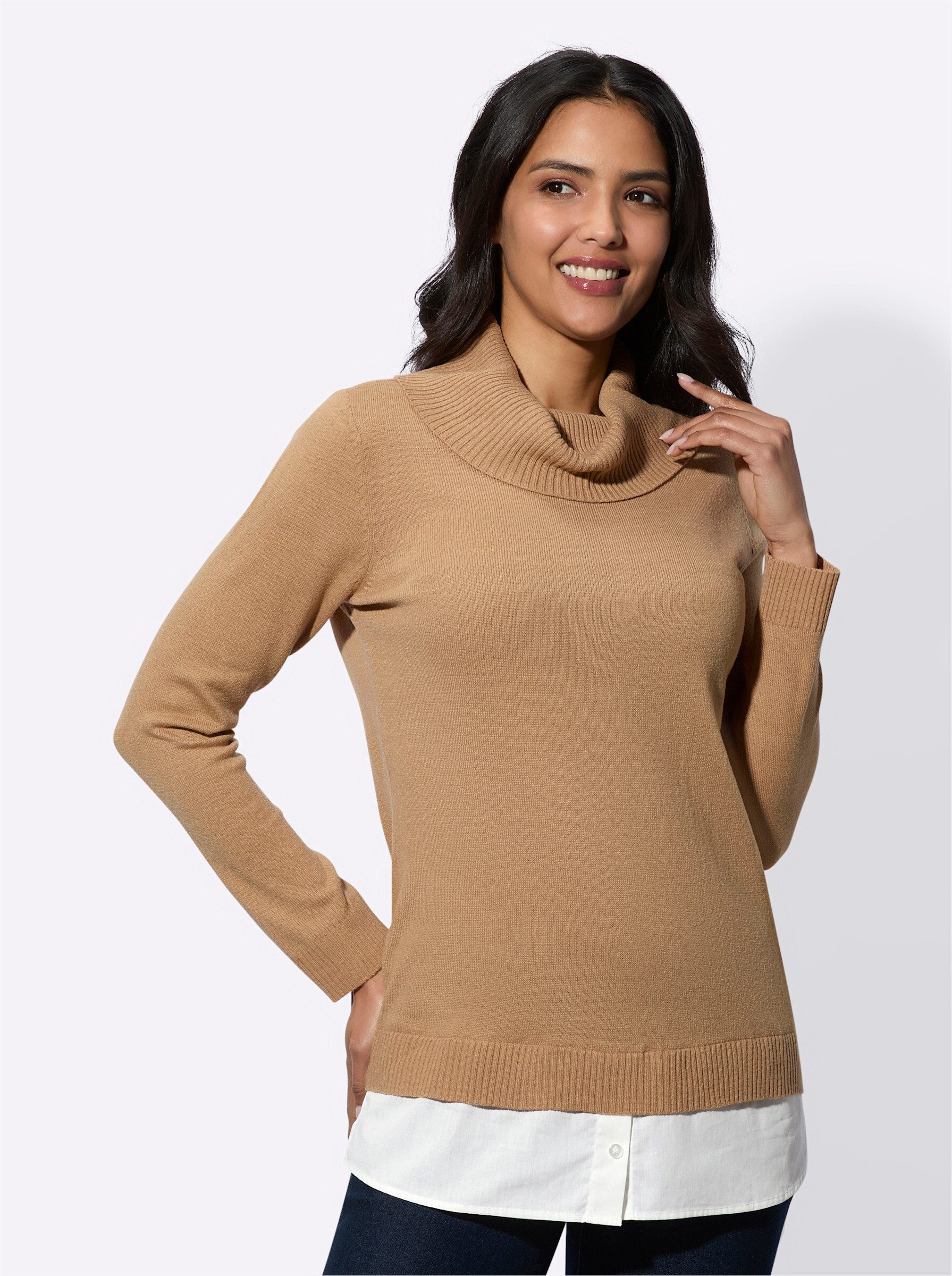 Sieh an! Strickpullover 2-in-1-Pullover . günstig online kaufen