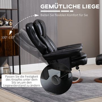 HOMCOM Relaxsessel Fernsehsessel mit Liegefunktion (Ruhesessel, 2-St., Drehbarer TV-Sessel), BxLxH: 98x94x104 cm