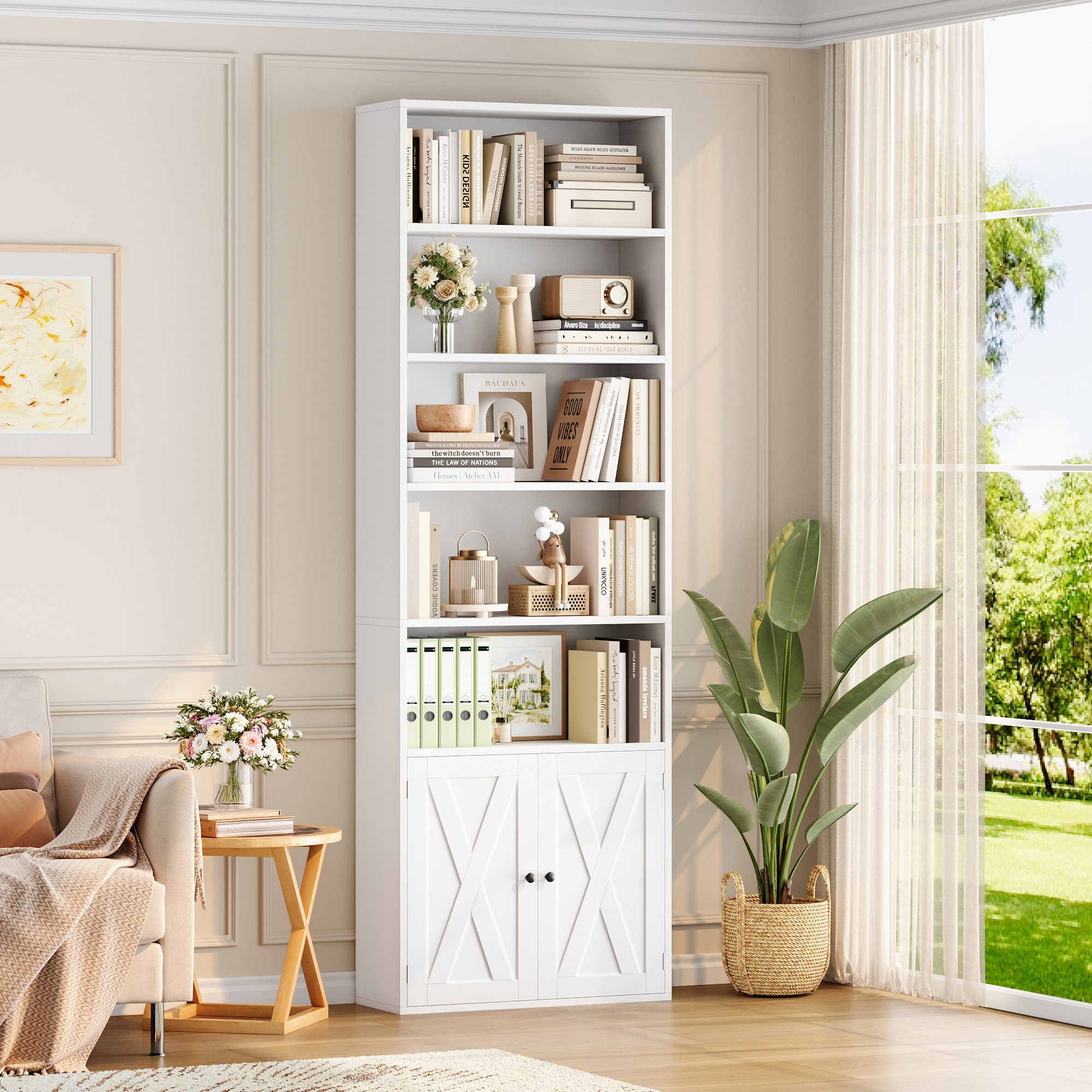 Homfa Bücherregal Standregal Büroregal Bücherschrank, mit günstig online kaufen