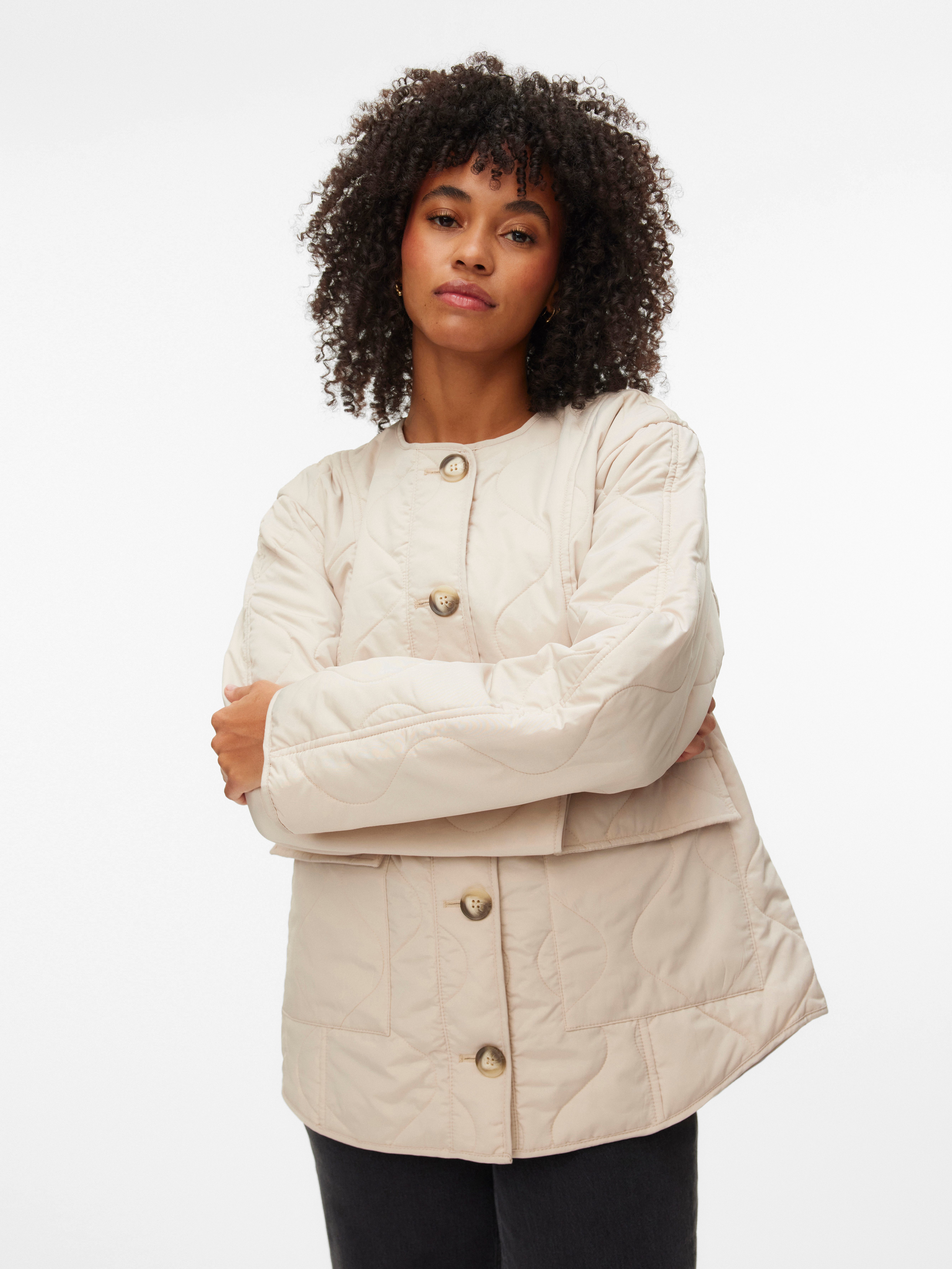 Vero Moda Steppjacke VMMILLIE JACKET NOOS mit durchgehender Knopfleiste günstig online kaufen