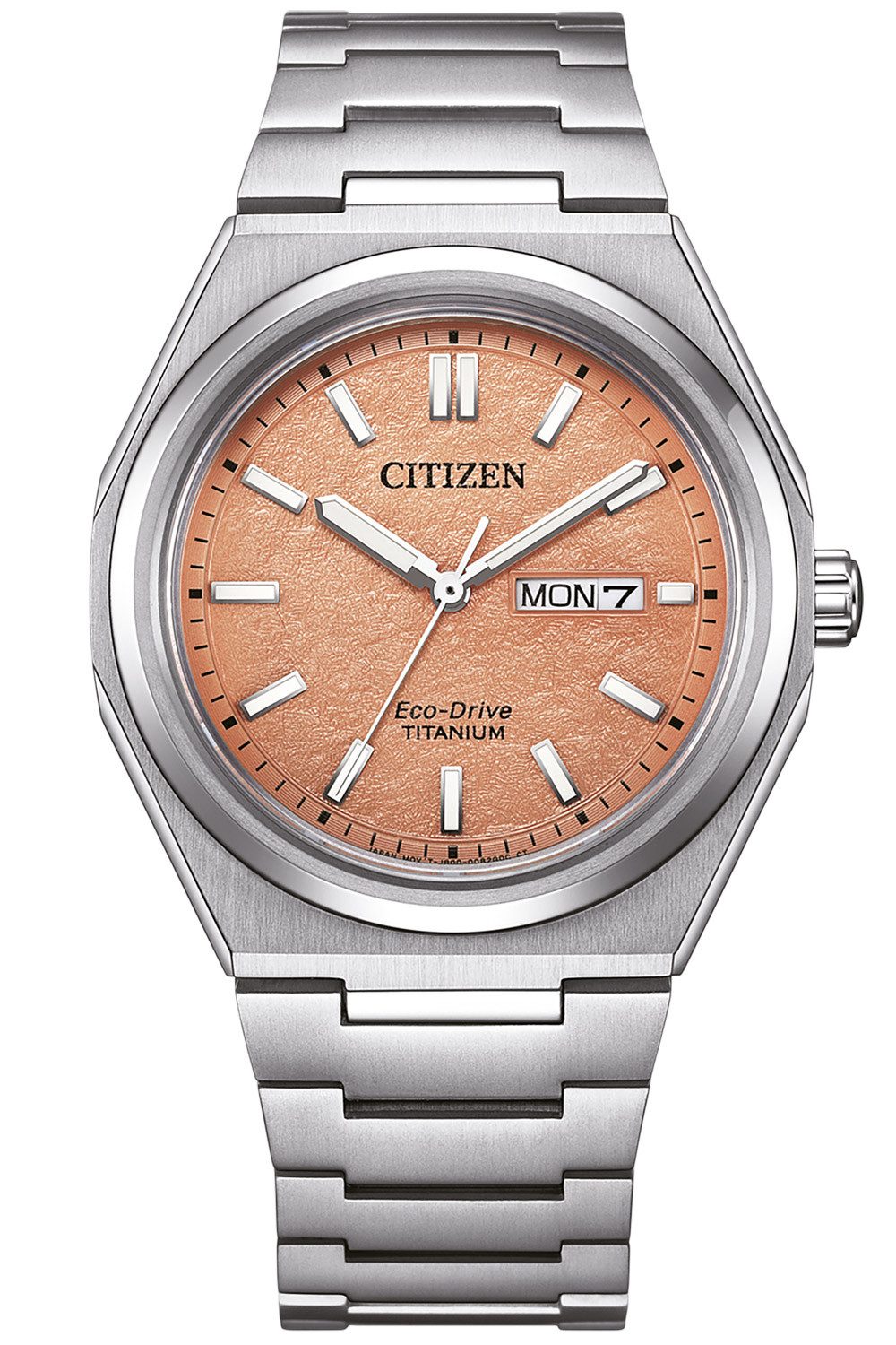 Citizen Solaruhr Eco-Drive Herren-Titan Pfirsichfarben