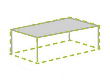 PEREL Gartenmöbel-Schutzhülle (1-St), Abdeckung Garten-Tisch bis 240cm Abdeckhaube Lounge-Möbel Atmungsaktiv