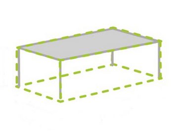 PEREL Gartenmöbel-Schutzhülle (1-St), Abdeckung Garten-Tisch bis 220cm Abdeckhaube Lounge-Möbel Atmungsaktiv