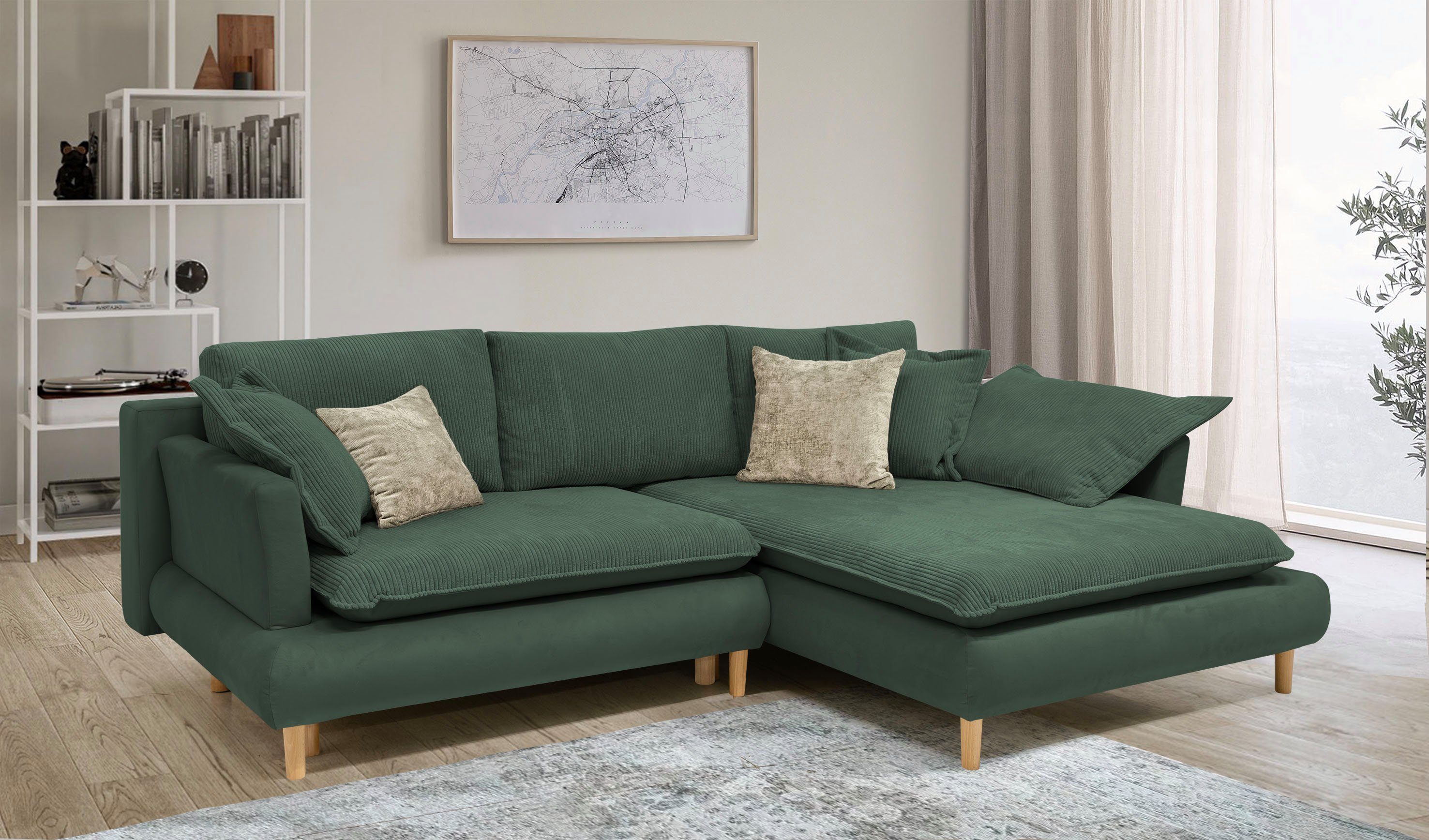 COLLECTION AB Ecksofa Mandela L-Form, mit Bettfunktion und Bettkasten