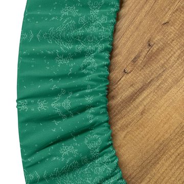 Abakuhaus Tischdecke Rundum-elastische Stofftischdecke, Weihnachten Dekorative abstrakte Schneeflocken