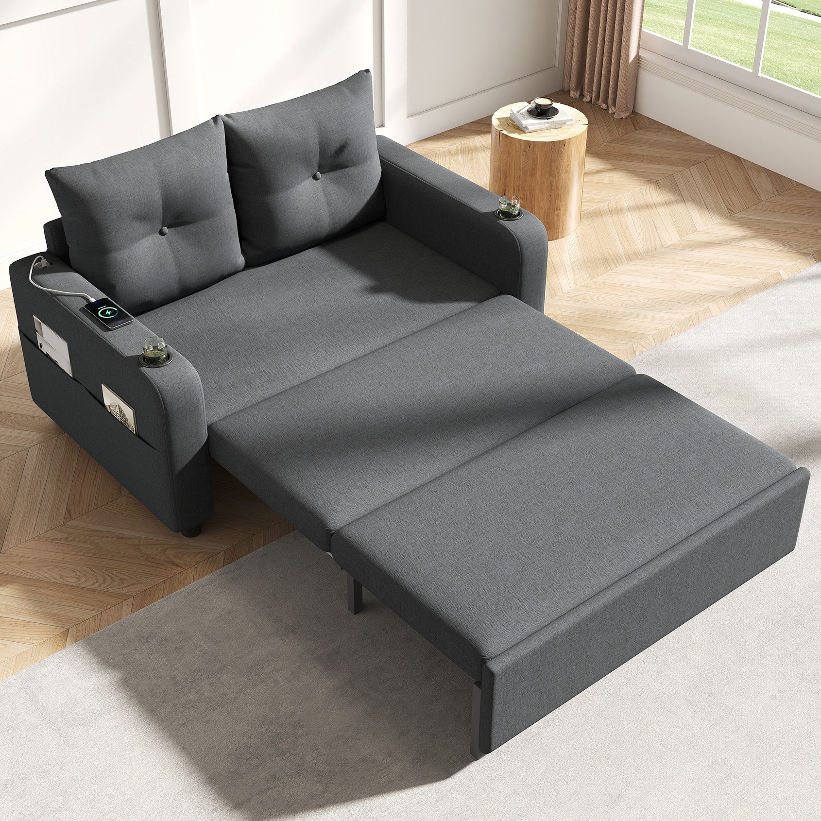 i@home Schlafsofa ausziehbares Sofa mit Schlaffunktion, Doppelsofa, mit Get günstig online kaufen
