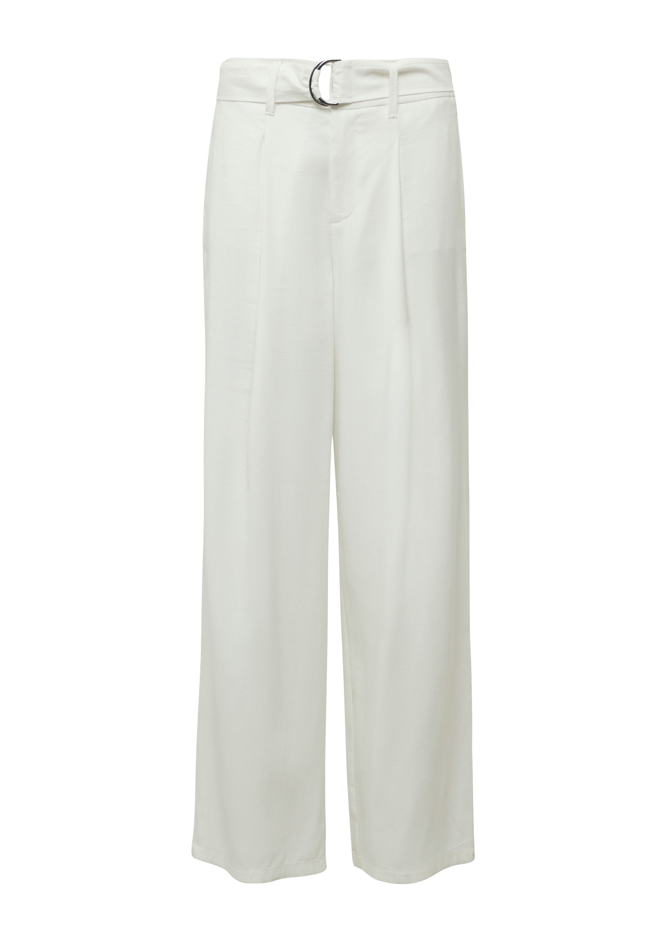 s.Oliver Chinos Hose Wide-Leg-Hose aus Viskosemix günstig online kaufen