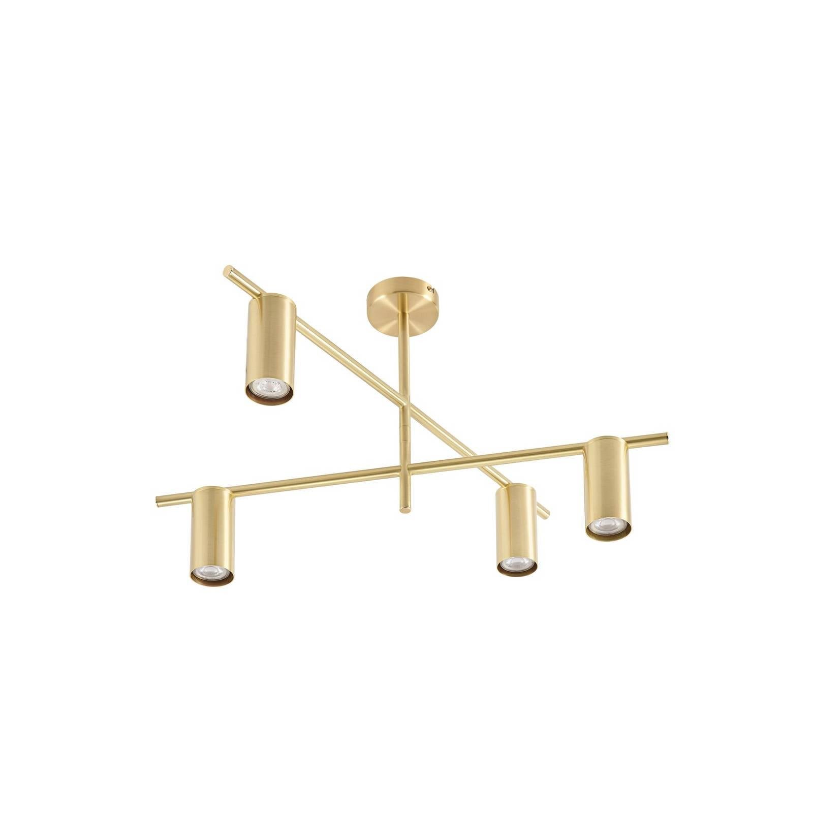 Lindby Deckenleuchten Marilou, Metall, Gold / Messing IP20, 4 x 10 W LED