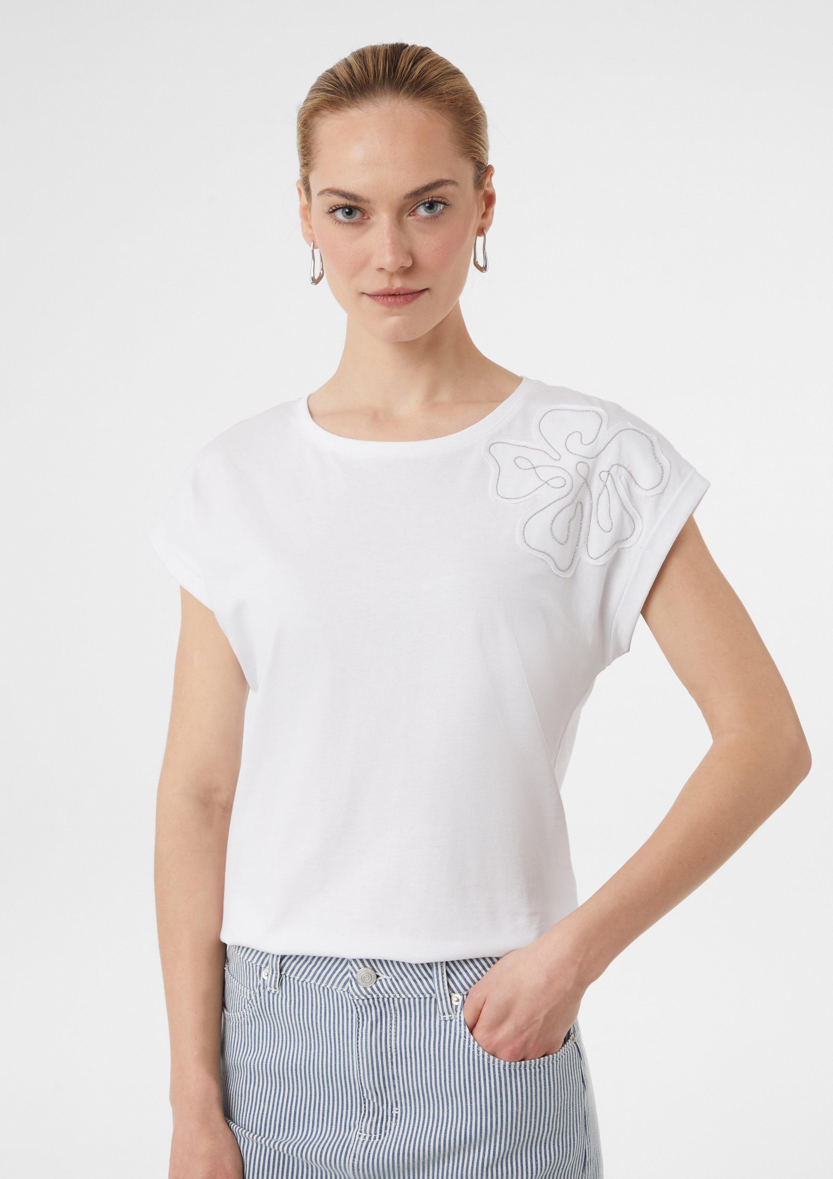 comma casual identity Kurzarmshirt T-Shirt mit günstig online kaufen