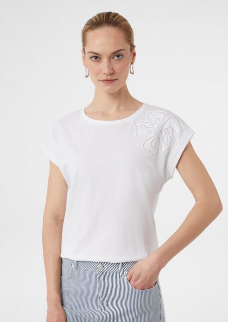 comma casual identity Kurzarmshirt T-Shirt mit überschnittenen Schultern un günstig online kaufen
