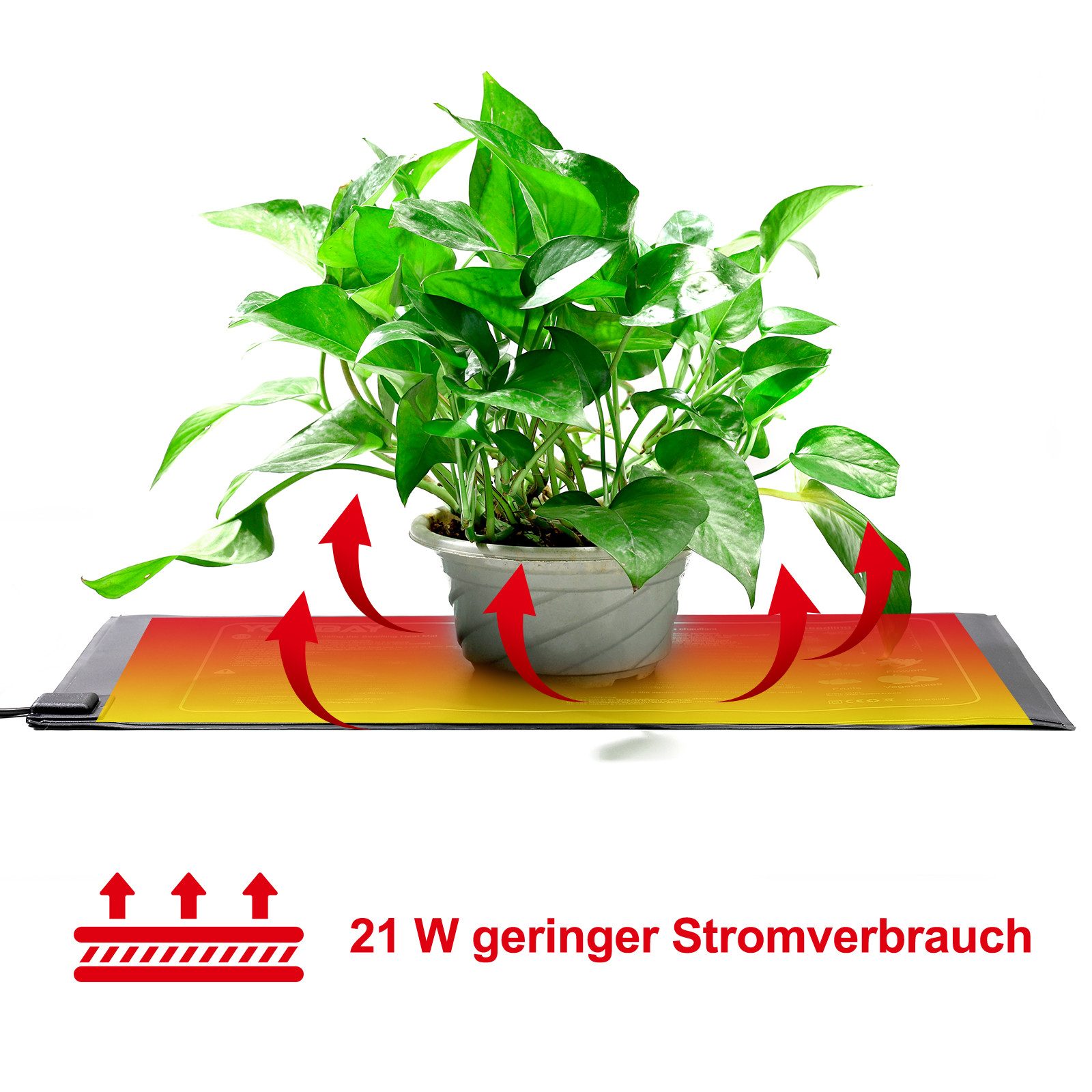 Yorbay Heizmatten Heizmatte für Pflanzen, Anzucht, IP67 Wasserdicht, 25,5 x günstig online kaufen