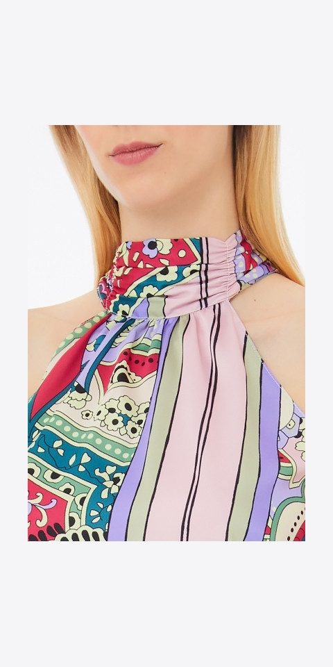 Liu Jo Neckholdertop - Top aus bedrucktem Satin