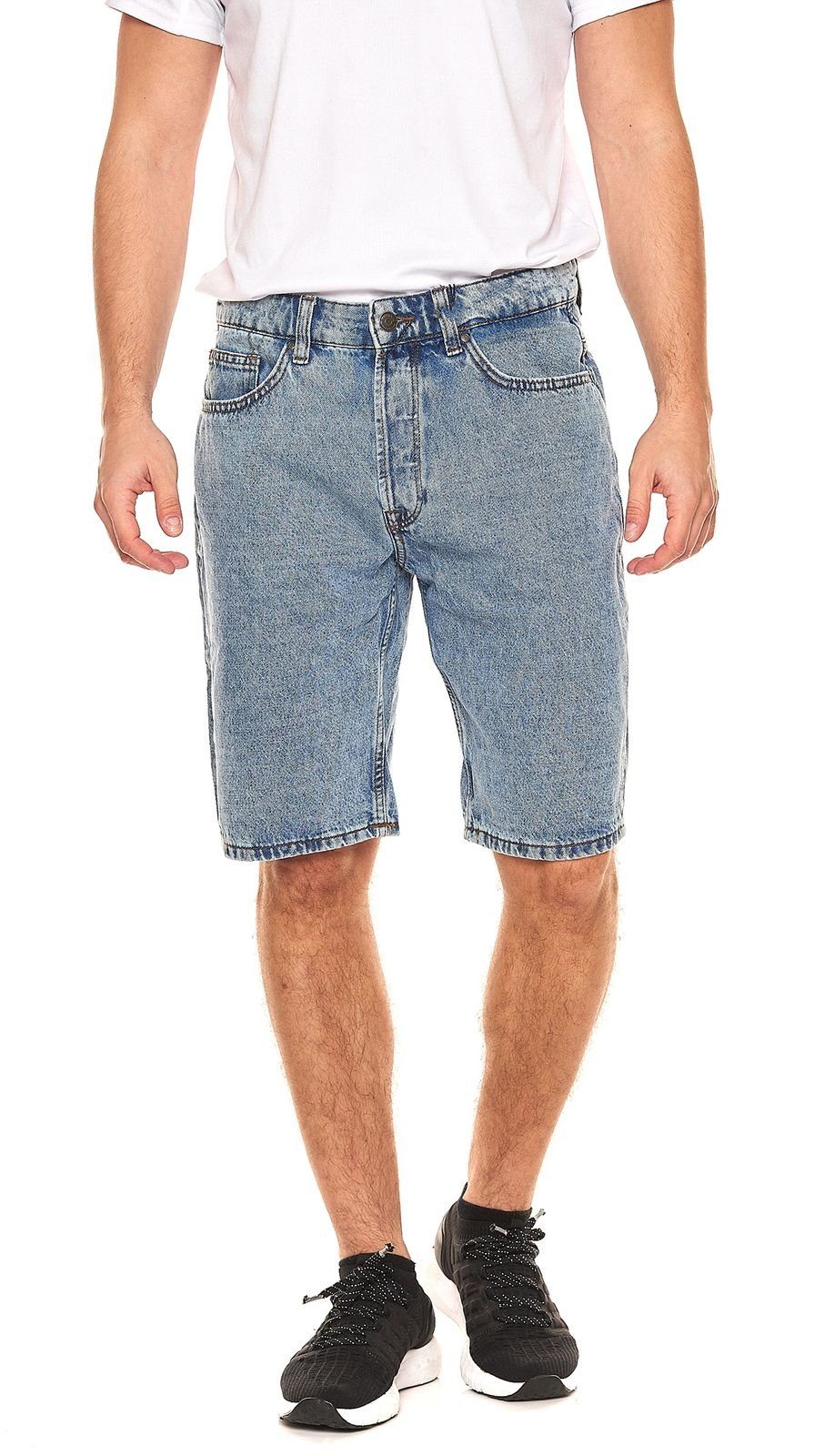 ONLY & SONS Stoffhose ONLY & SONS Avi Herren Jeans-Shorts verwaschene kurze Hose 22021908 Bermuda Blau