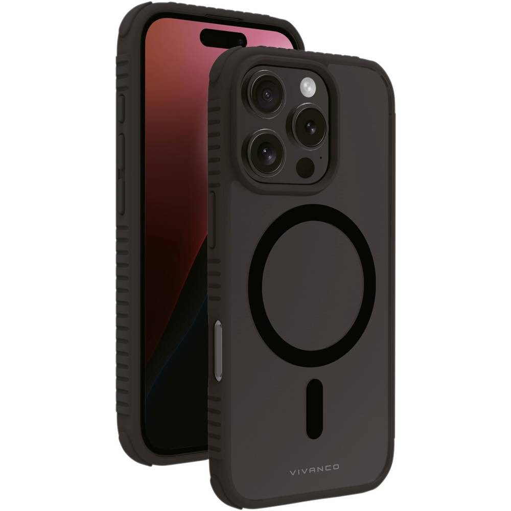 Vivanco Handyhülle Mag Solid Elite, 360° Anti Shock Cover für iPhone, Induktives Laden, Sanddicht, Spritzwasserfest, Staubdicht