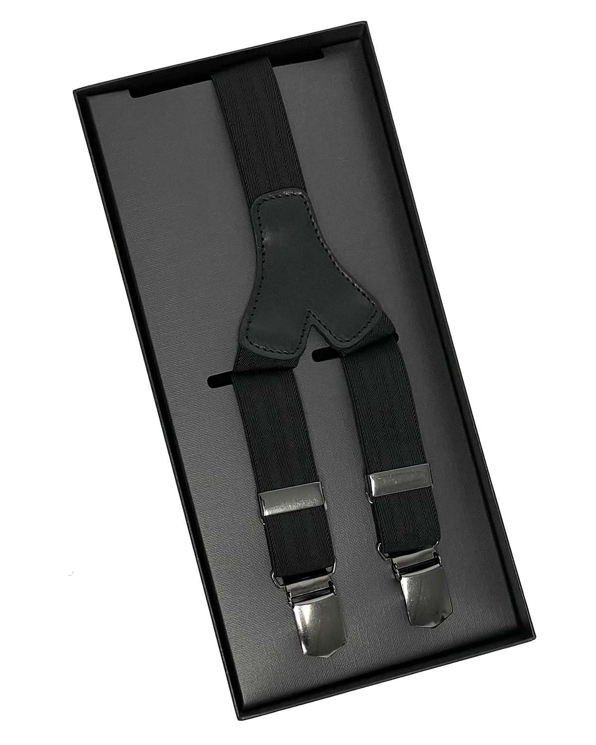 LLOYD Men’s Belts Hosenträger LLOYD-Hosenträger 25 mm uni Lederrückenteil Clips black