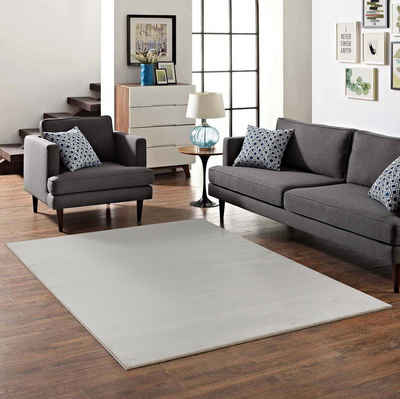 Teppich Kurzflor-Webteppich GRANADA 4800, uni Soft Touch, my home, rechteckig, Höhe: 20 mm, leichter Glanz, auch in rund, Wohnzimmer, Schlafzimmer, Kinderzimmer